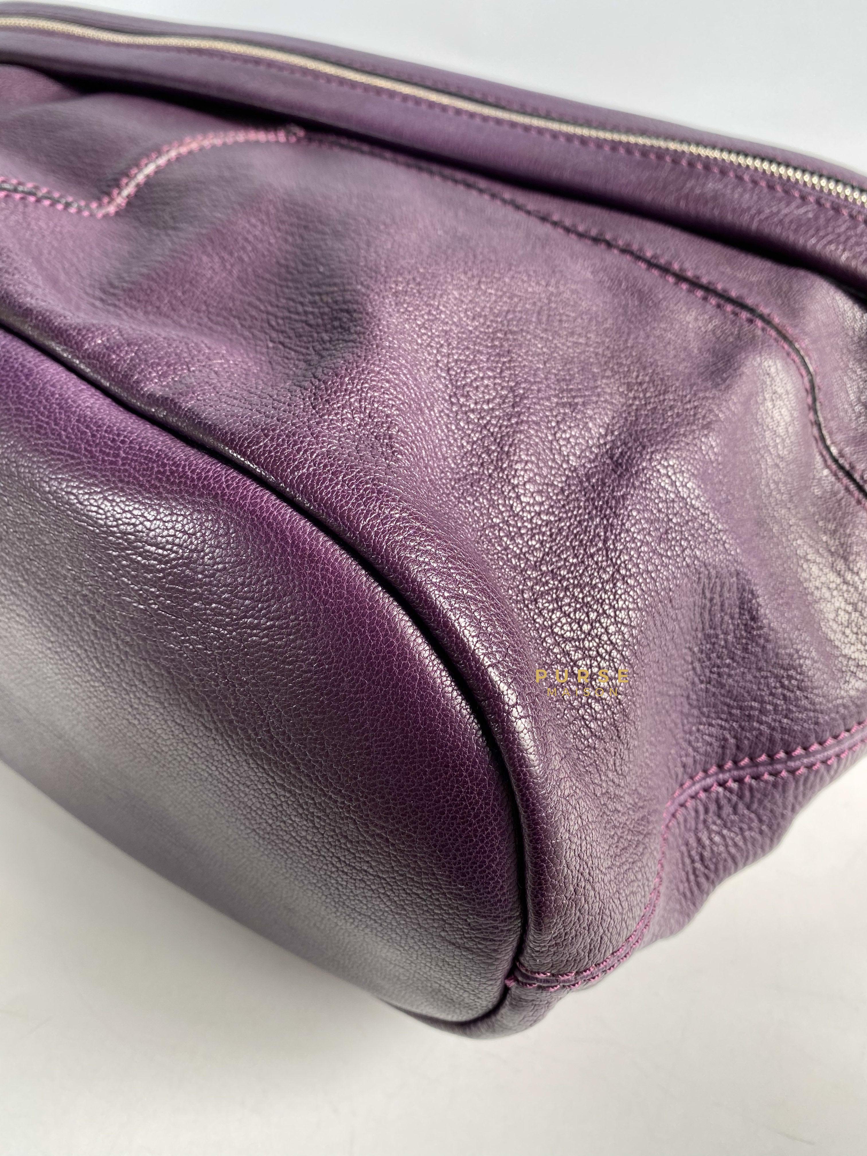 Givenchy Nightingale Plum Medium Grained Leather | Purse Maison Luxury Bags Shop