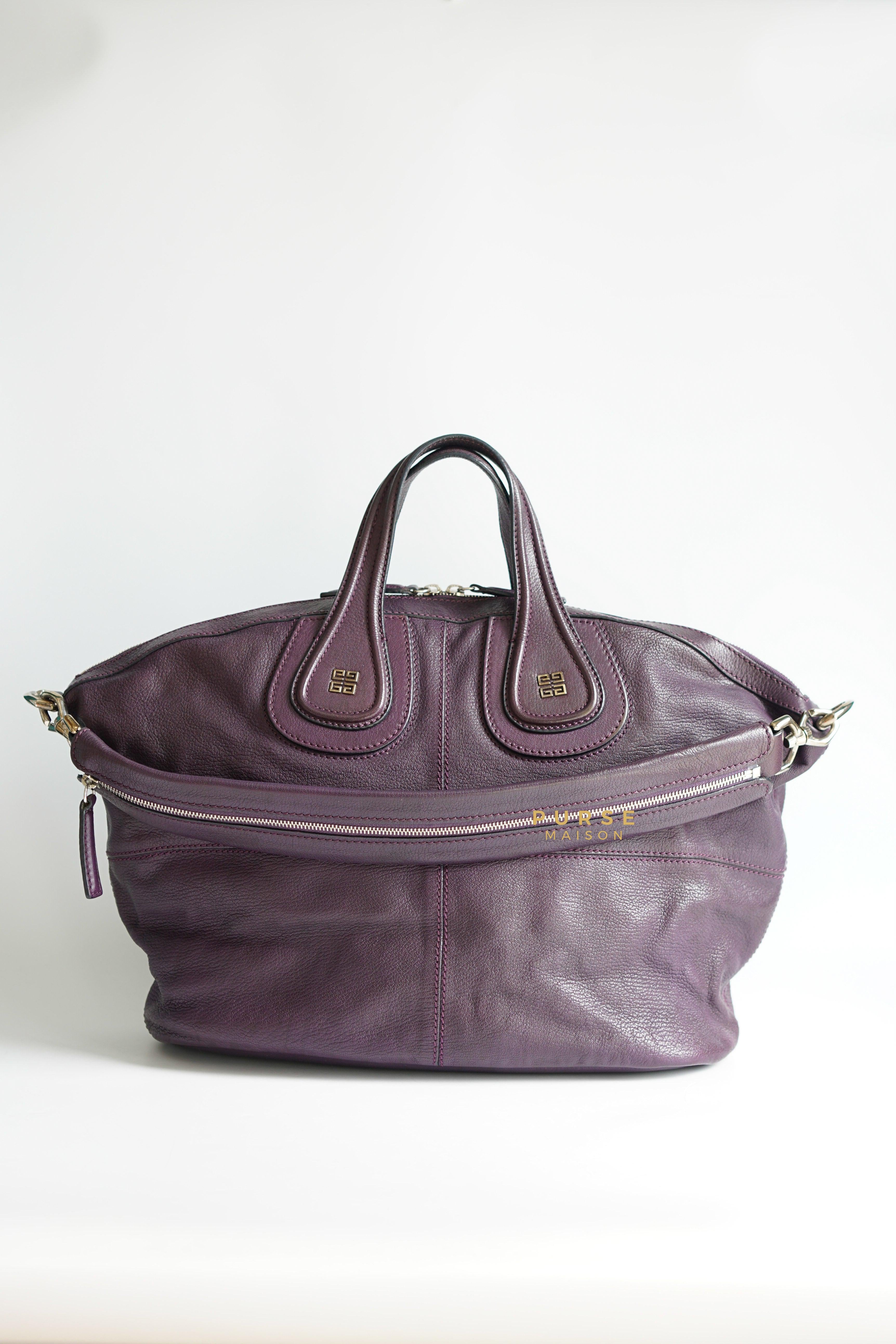 Givenchy Nightingale Plum Medium Grained Leather | Purse Maison Luxury Bags Shop
