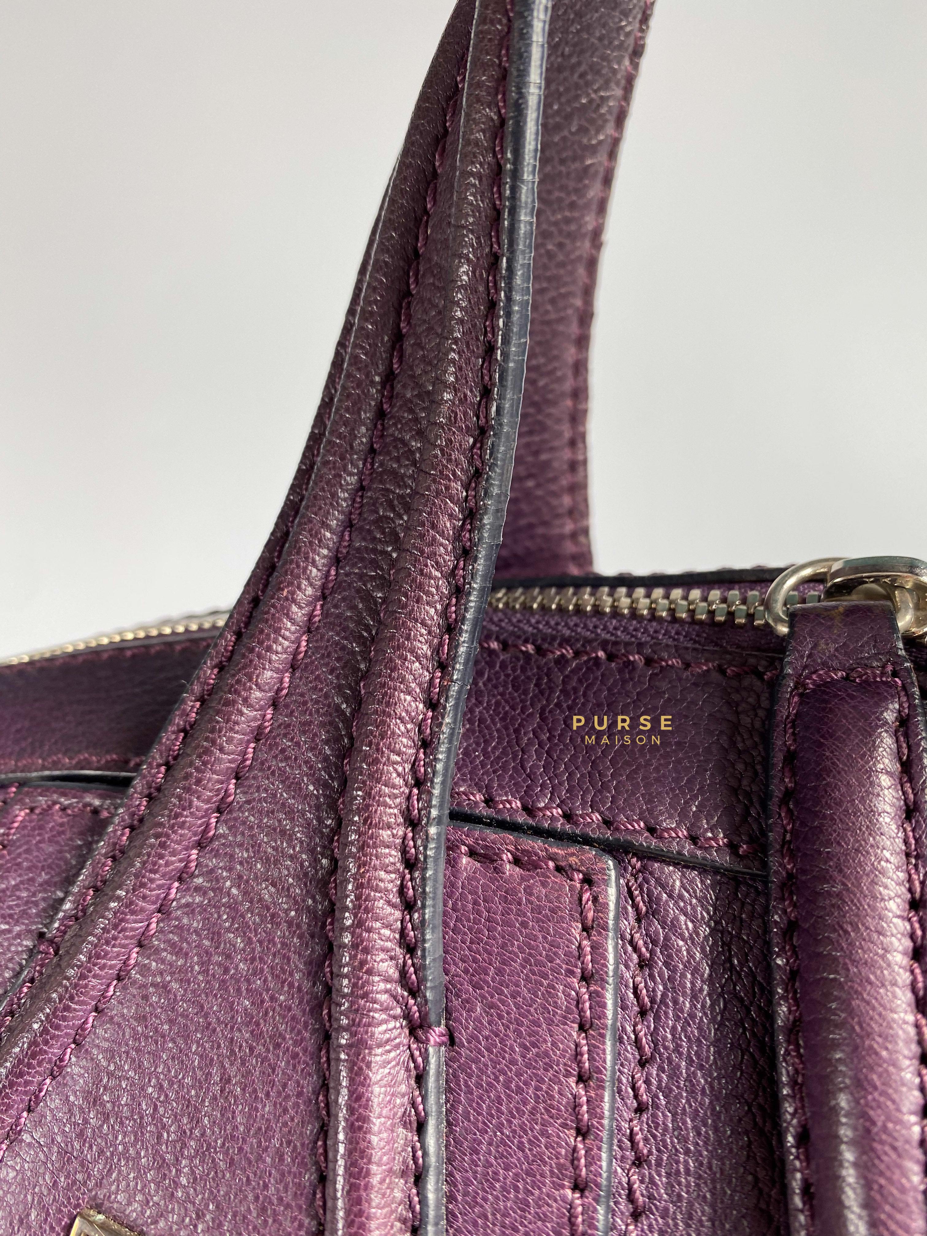 Givenchy Nightingale Plum Medium Grained Leather | Purse Maison Luxury Bags Shop