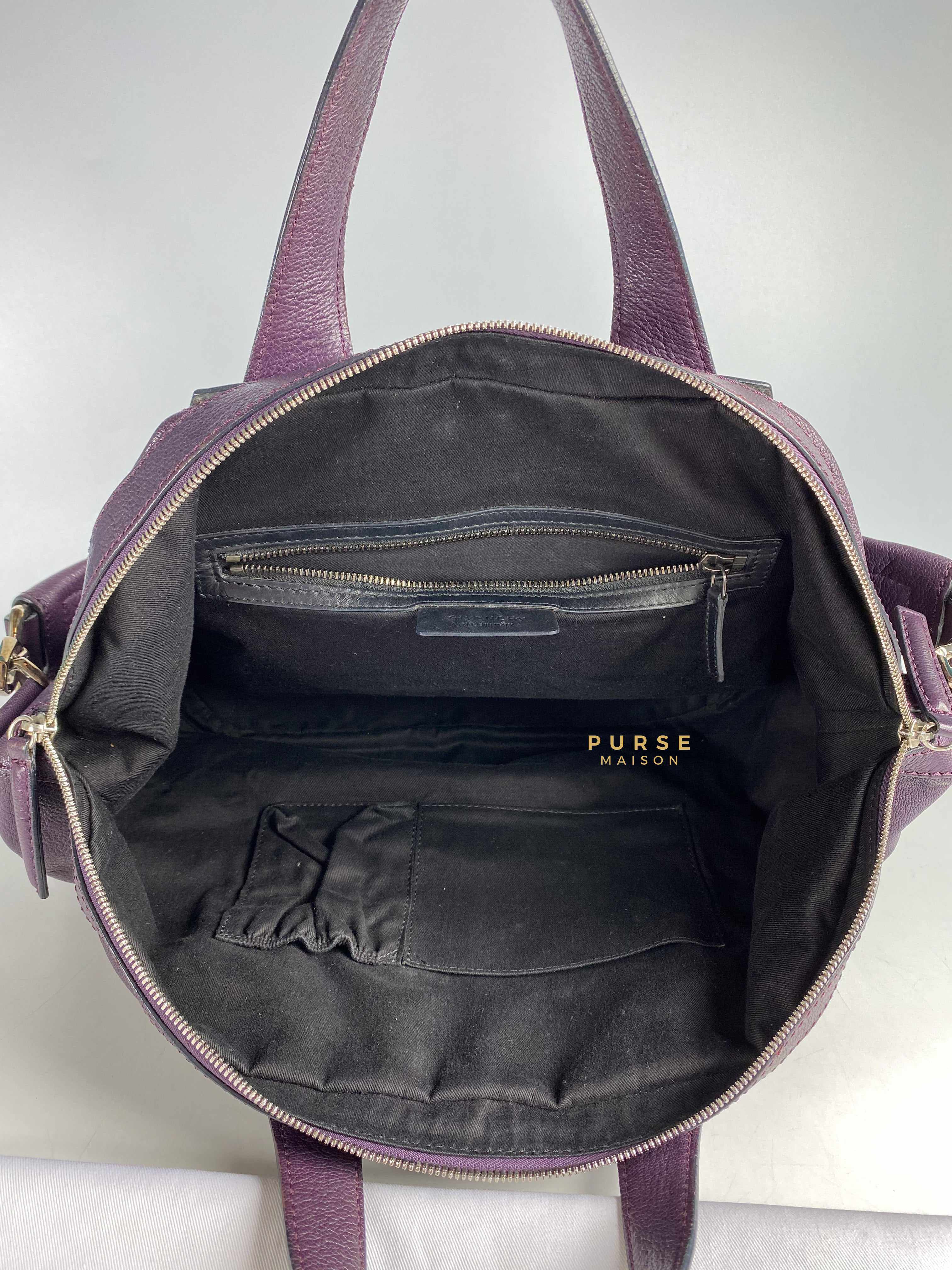 Givenchy Nightingale Plum Medium Grained Leather | Purse Maison Luxury Bags Shop