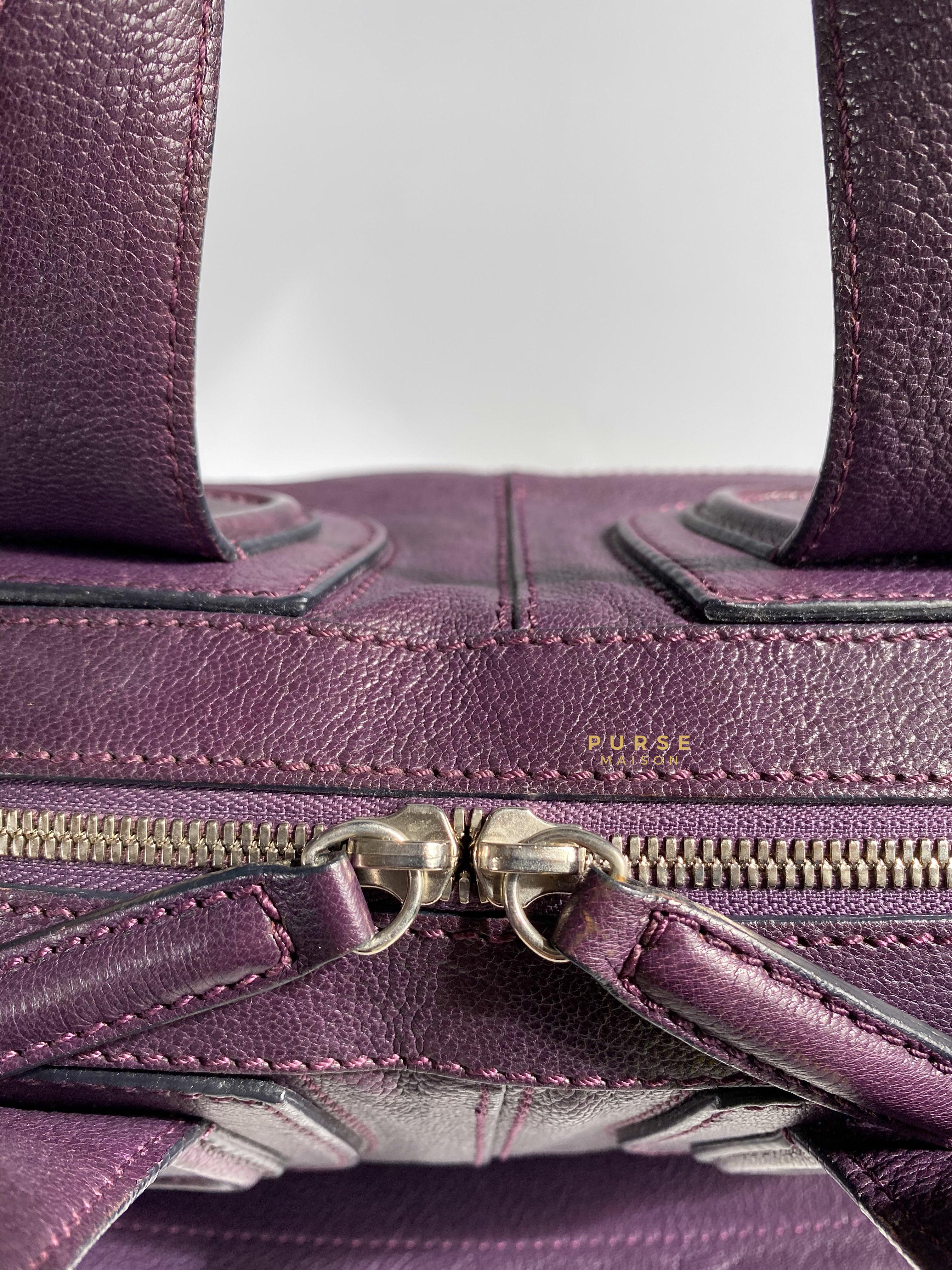 Givenchy Nightingale Plum Medium Grained Leather | Purse Maison Luxury Bags Shop