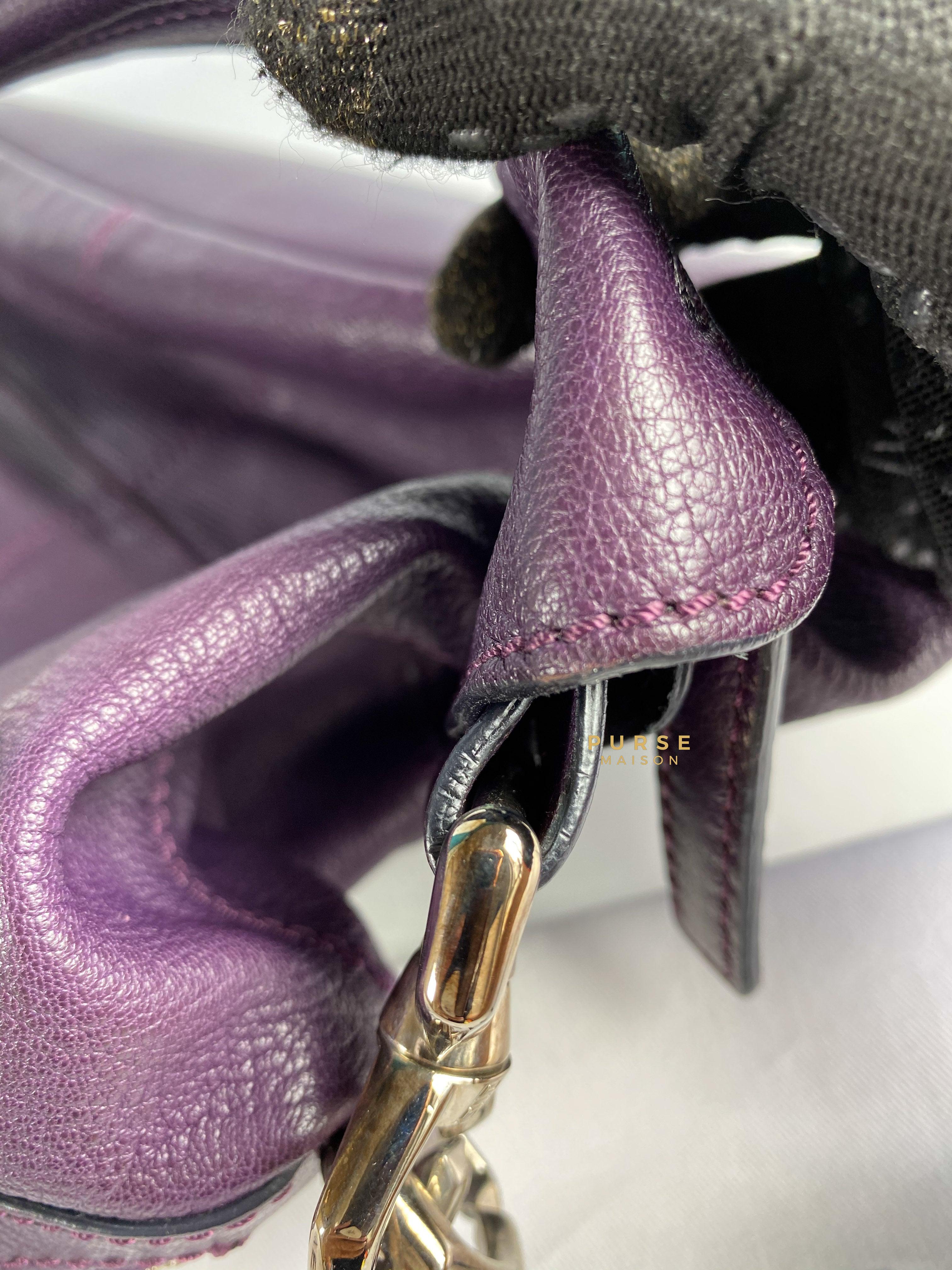 Givenchy Nightingale Plum Medium Grained Leather | Purse Maison Luxury Bags Shop