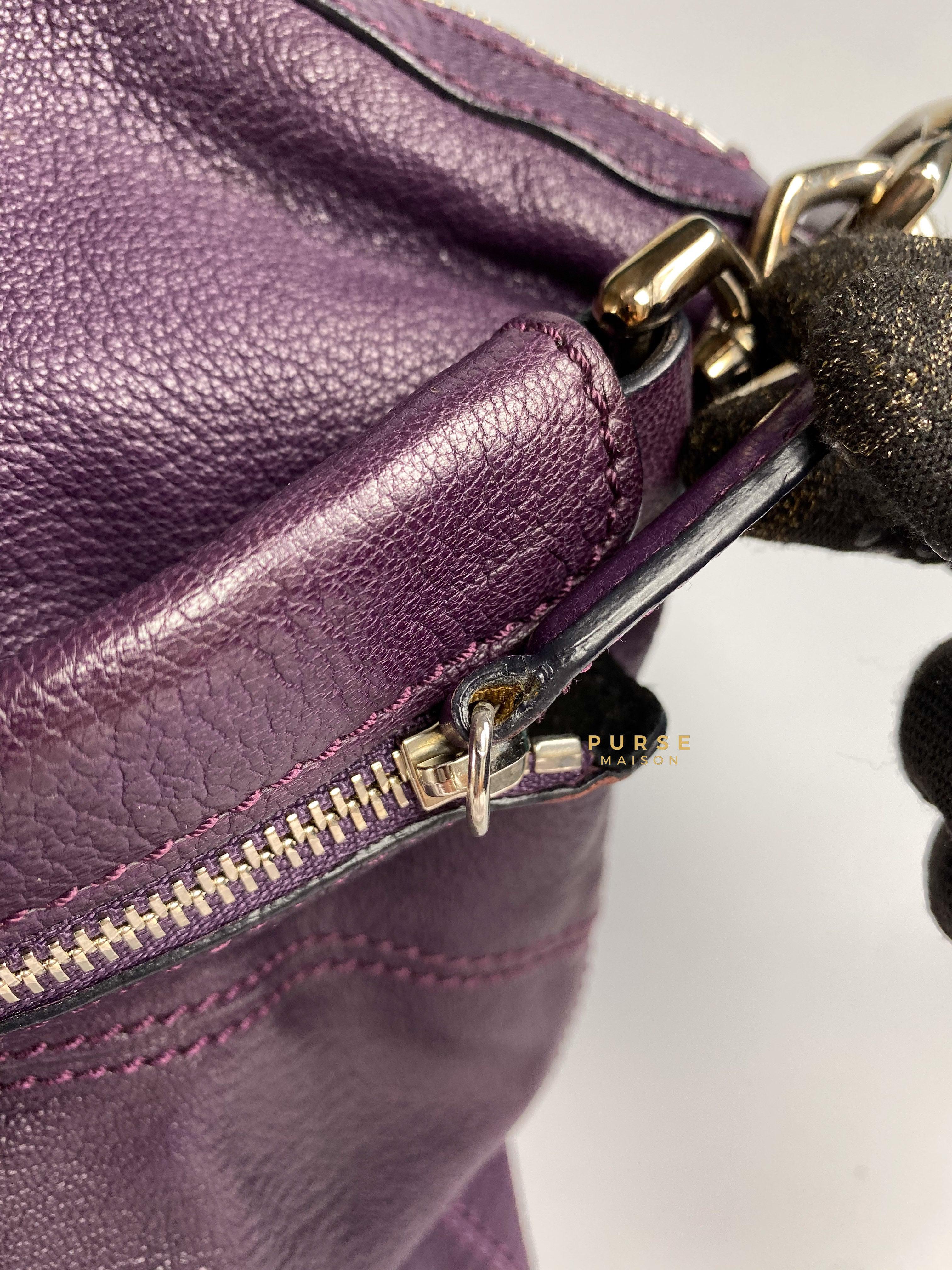 Givenchy Nightingale Plum Medium Grained Leather | Purse Maison Luxury Bags Shop