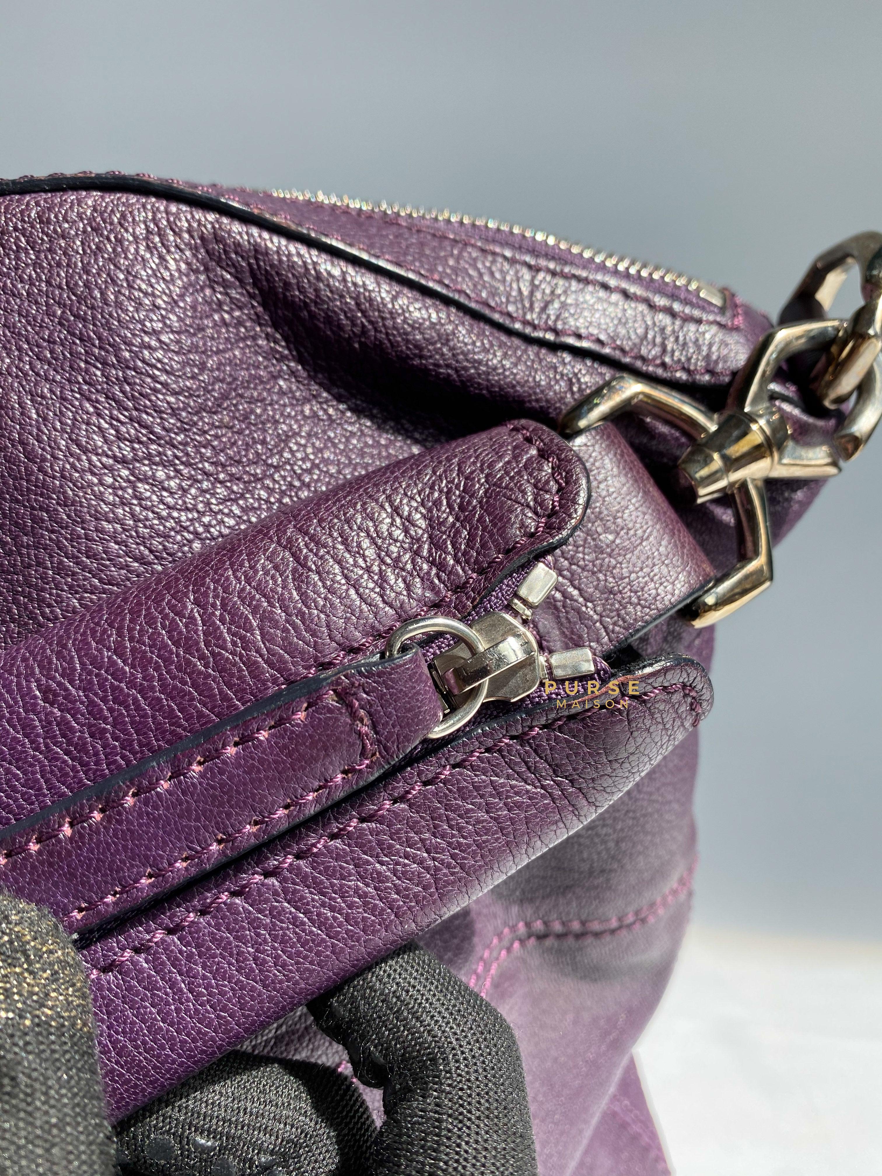 Givenchy Nightingale Plum Medium Grained Leather | Purse Maison Luxury Bags Shop