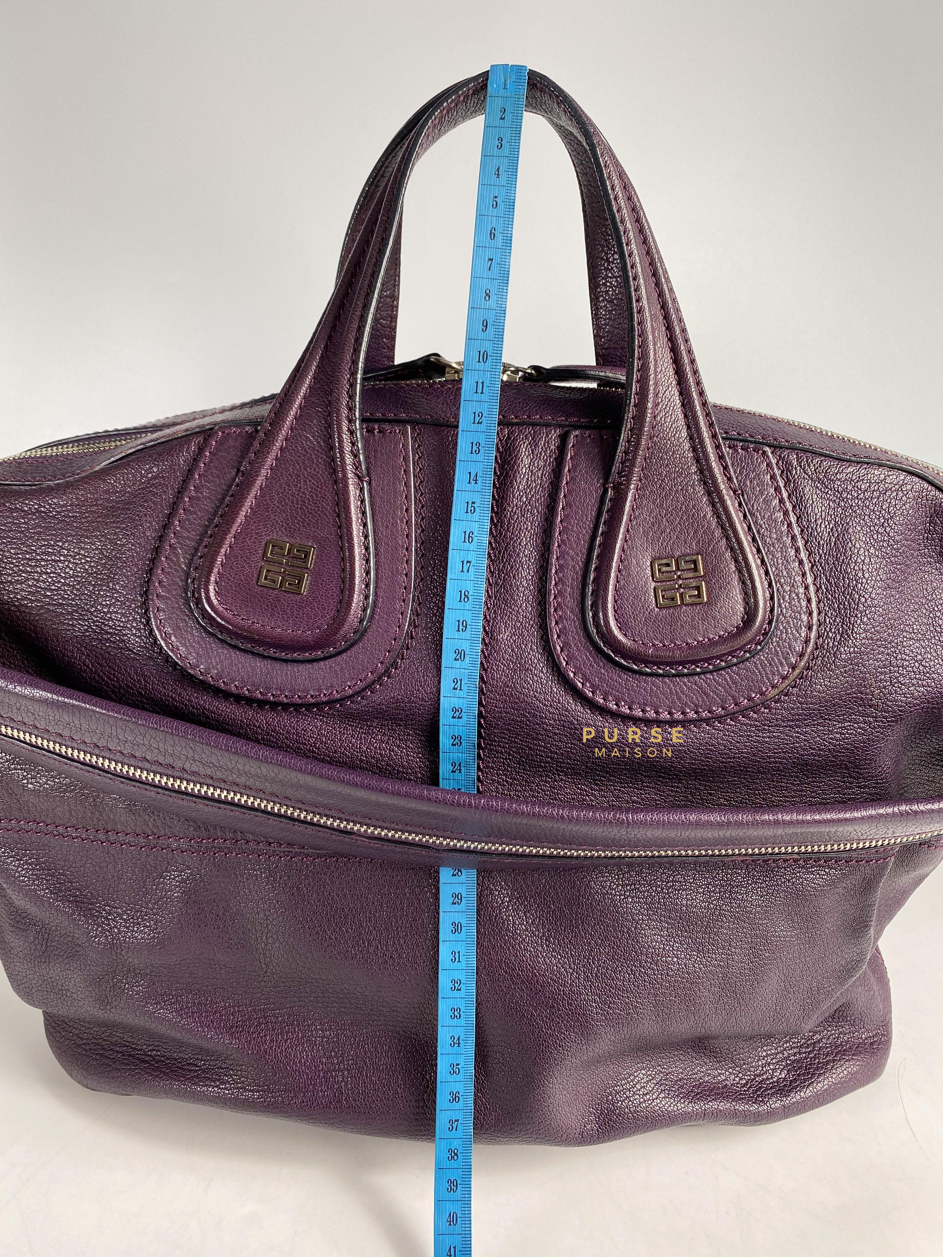 Givenchy Nightingale Plum Medium Grained Leather | Purse Maison Luxury Bags Shop