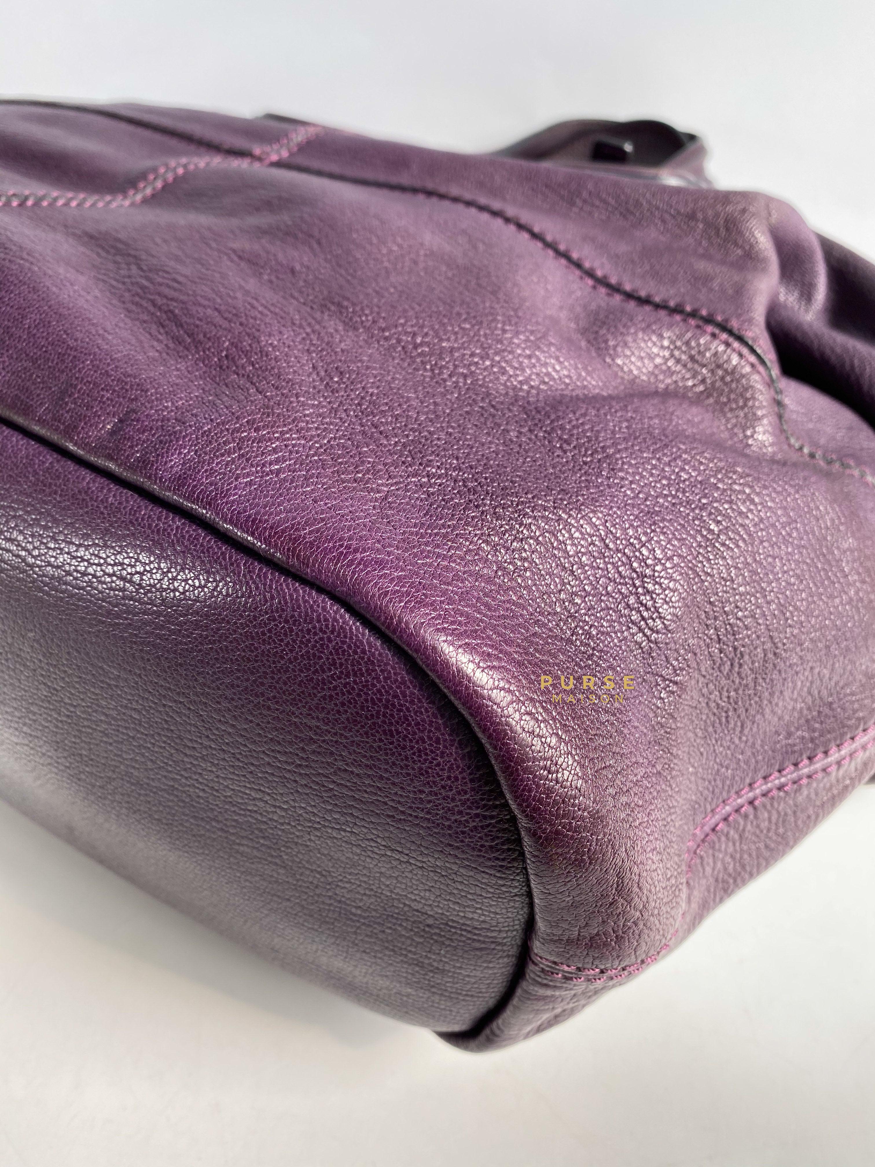 Givenchy Nightingale Plum Medium Grained Leather | Purse Maison Luxury Bags Shop