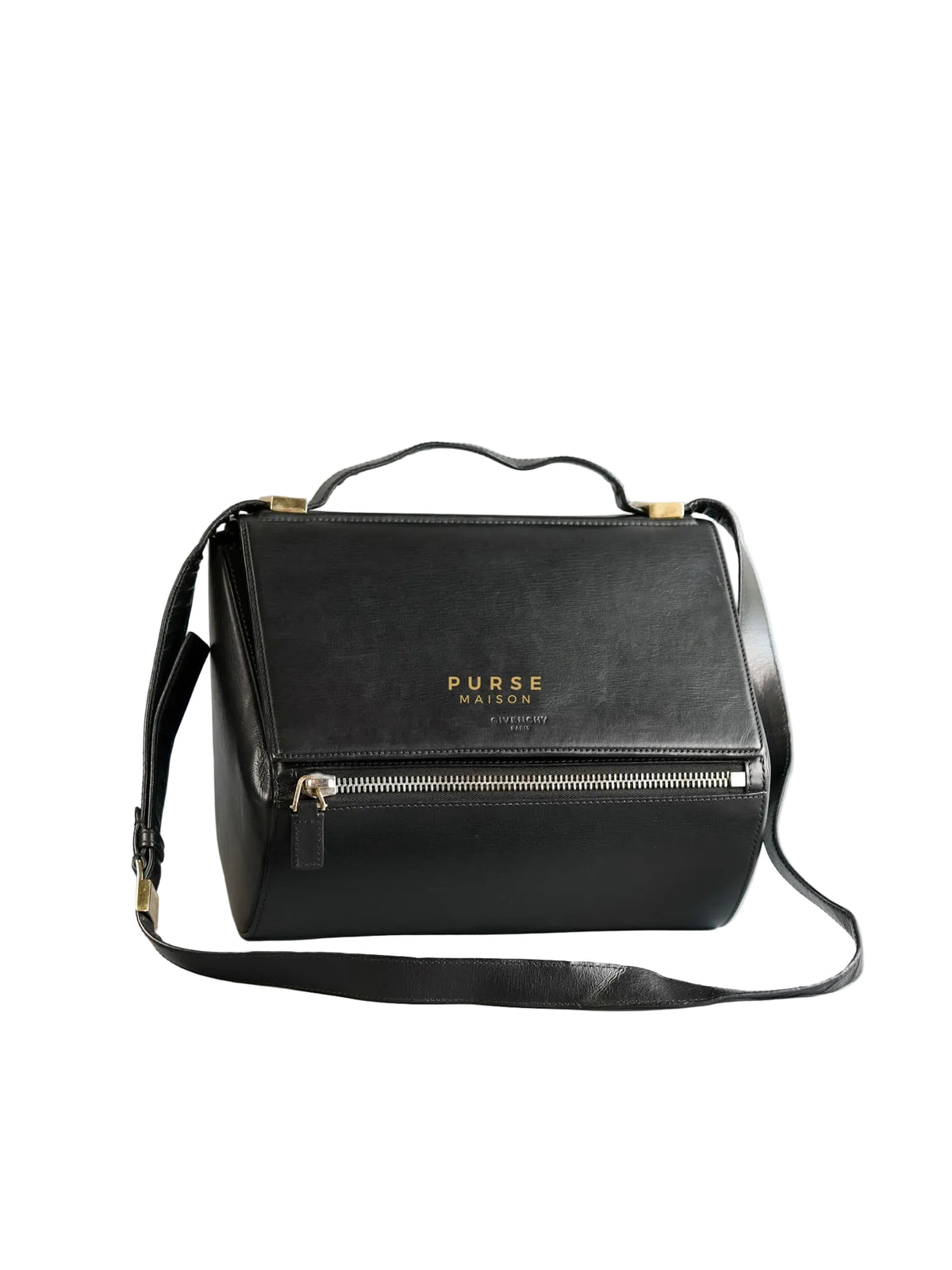 Pandora Box Medium in Black Calfskin Leather | Purse Maison Luxury Bags Shop