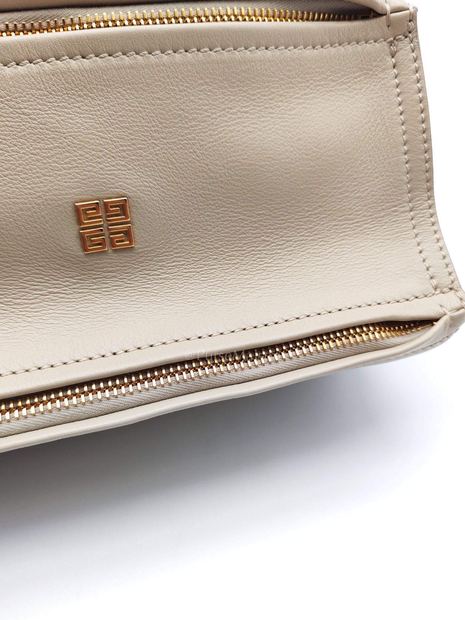 Givenchy Pandora Small in Natural Beige Grained Calfskin Leather Gold Hardware | Purse Maison Luxury Bags Shop