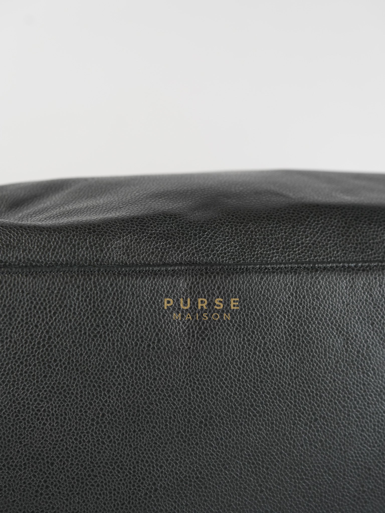 Glazed Bowling Bag Large in Black Caviar Leather and Ruthenium Hardware (Series 13) | Purse Maison Luxury Bags Shop