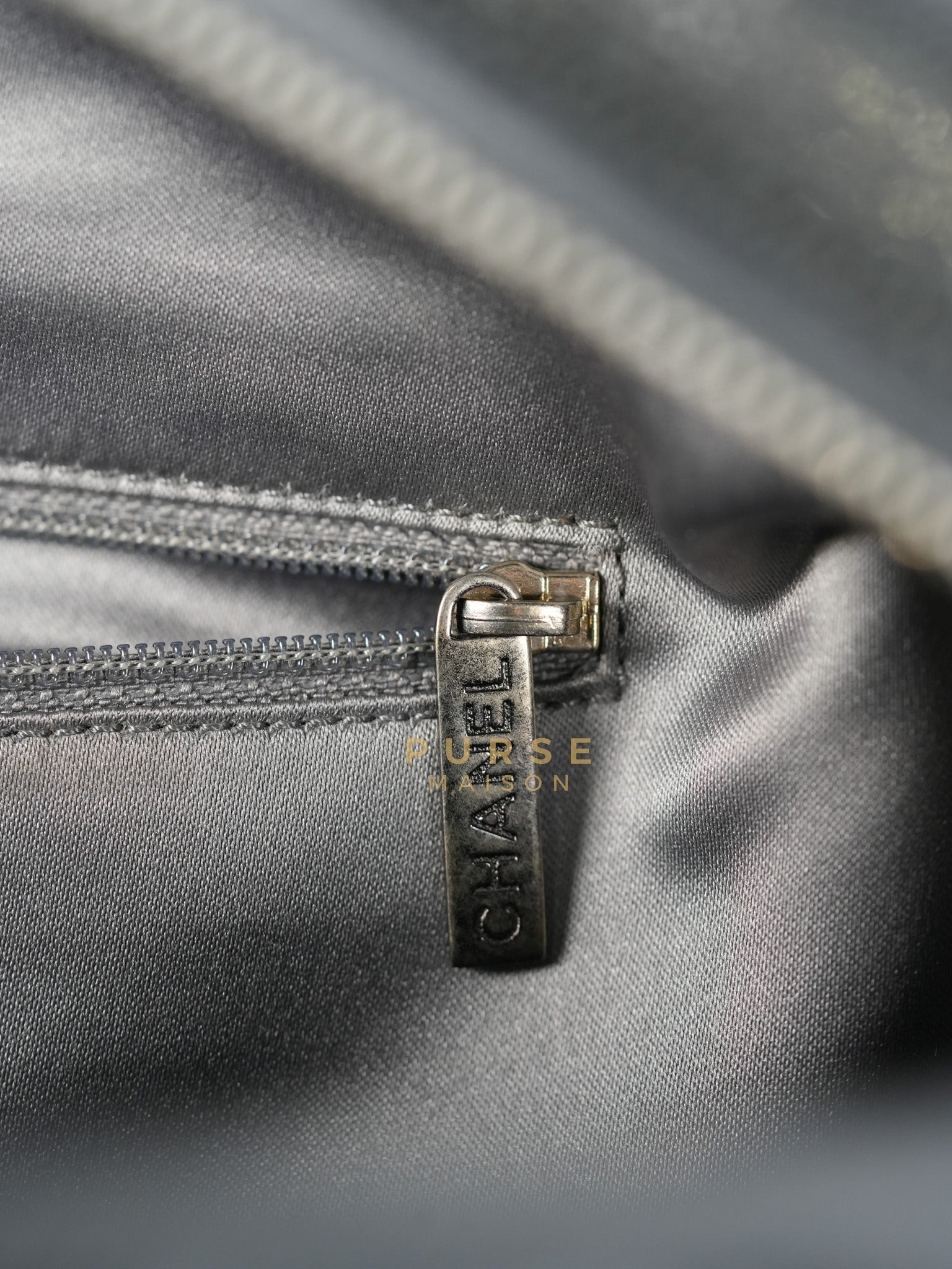 Glazed Bowling Bag Large in Black Caviar Leather and Ruthenium Hardware (Series 13) | Purse Maison Luxury Bags Shop