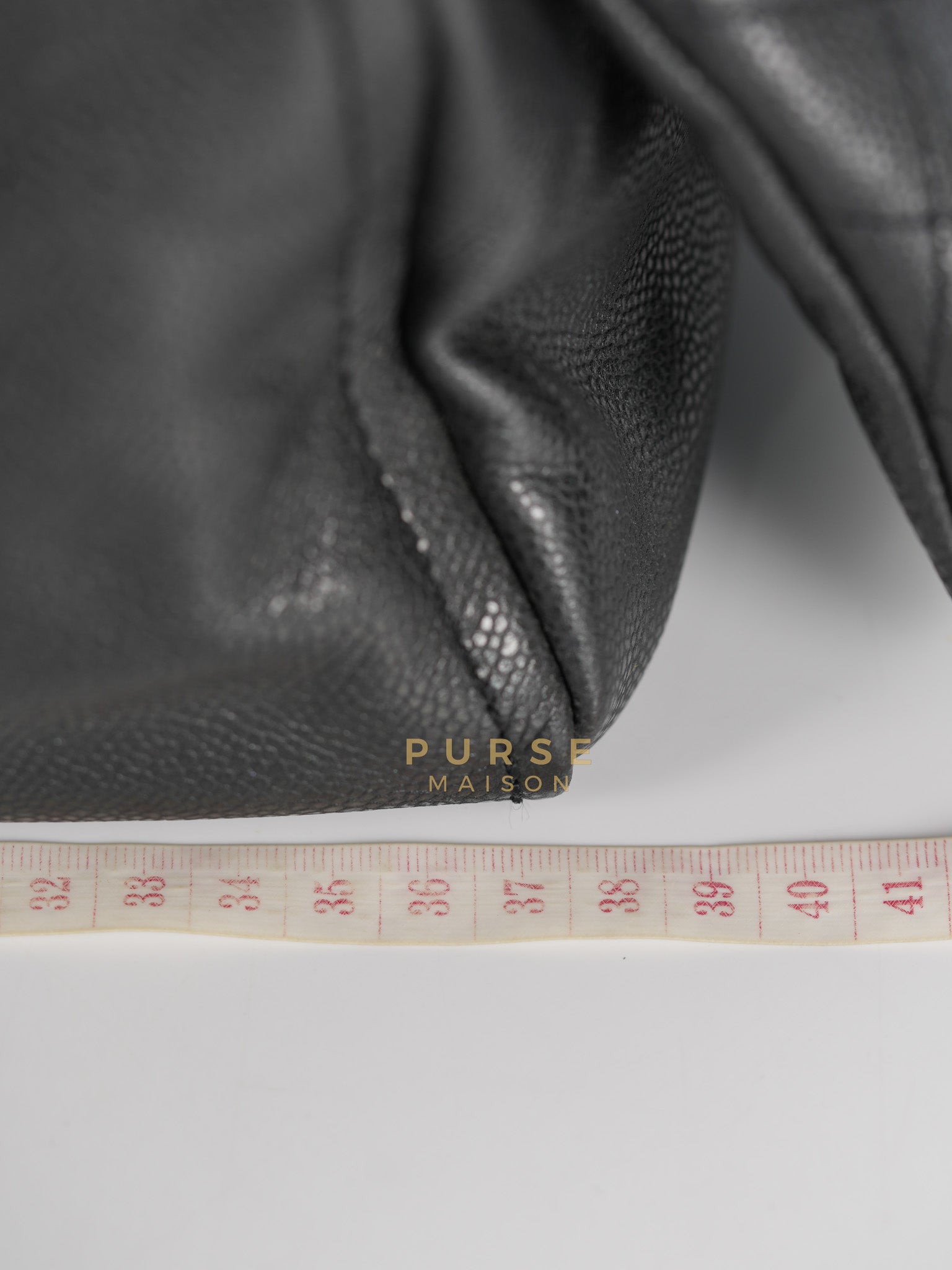 Glazed Bowling Bag Large in Black Caviar Leather and Ruthenium Hardware (Series 13) | Purse Maison Luxury Bags Shop