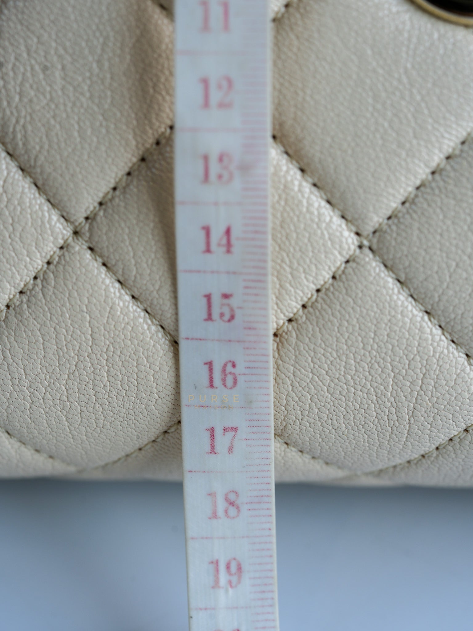 Goatskin Quilted Tri-Color Medium In & Out Camera Case Beige/White/Black (Series 29) | Purse Maison Luxury Bags Shop