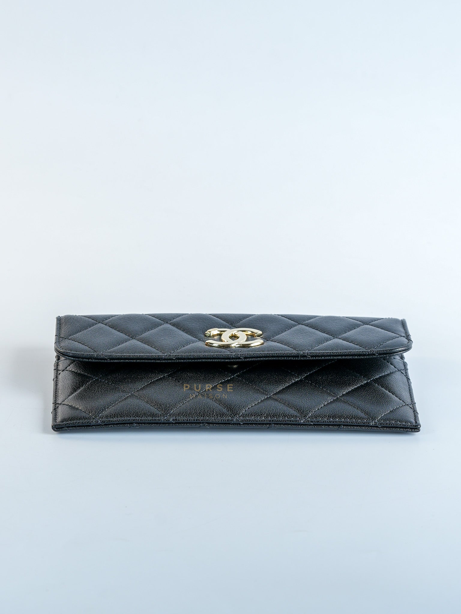 Goatskin Quilted Tri-Color Medium In & Out Camera Case Beige/White/Black (Series 29) | Purse Maison Luxury Bags Shop