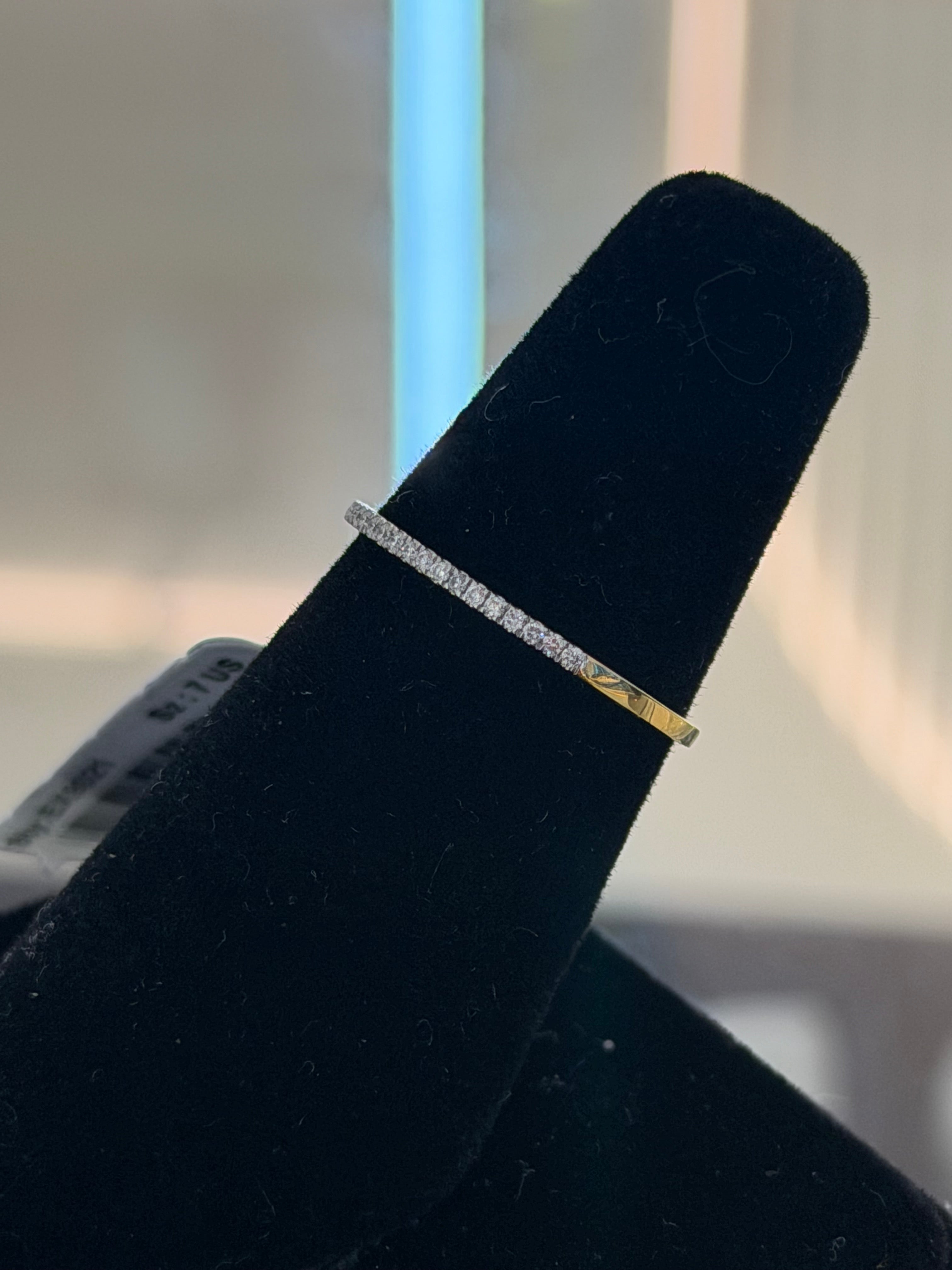 Gold Natural Diamond The Luminary Round Ring | Purse Maison Luxury Bags Shop