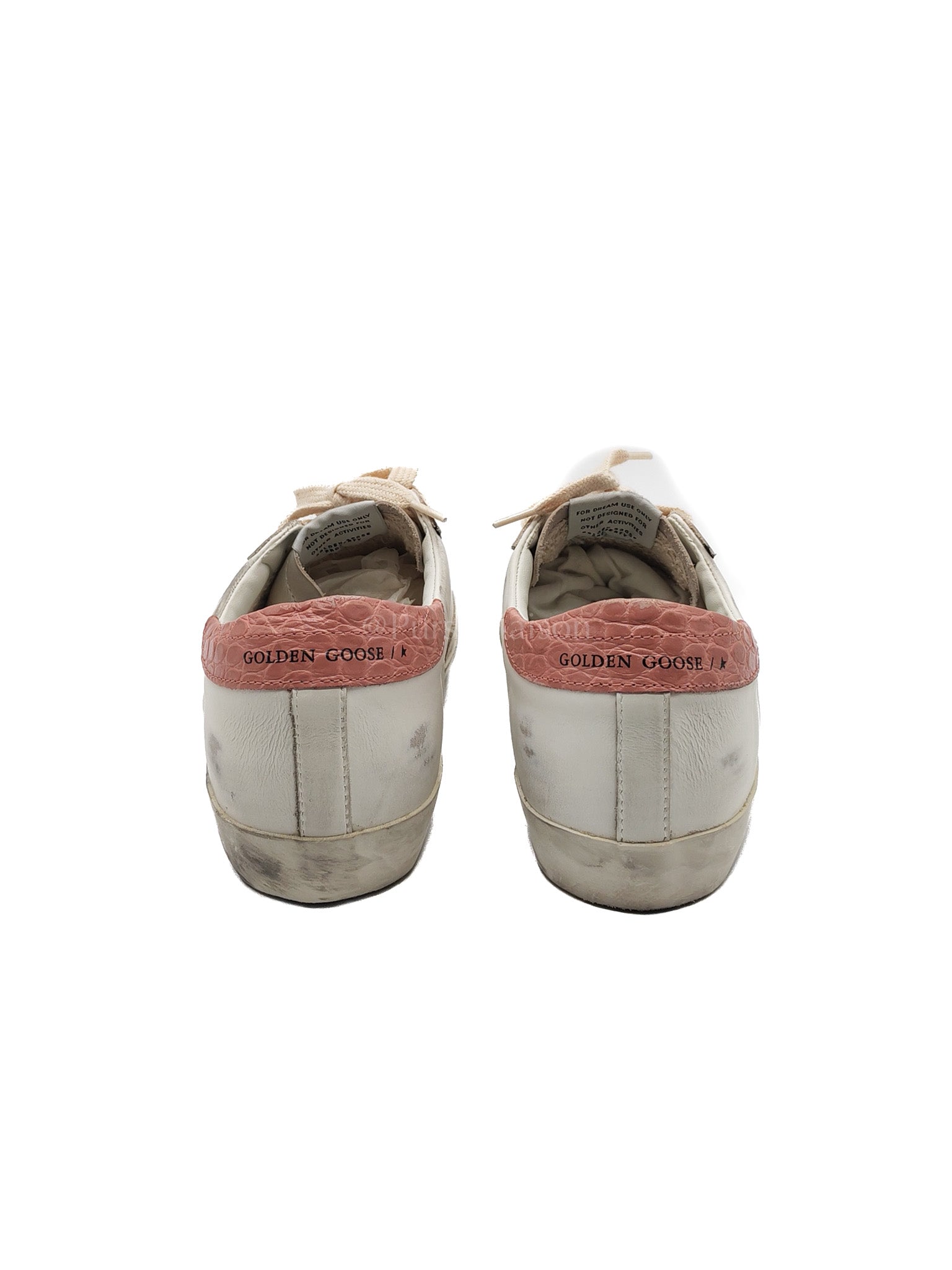 Superstar Sneakers and Pink Crocodile Effect-Leather Heel Counter Size 40 EU(26cm) | Purse Maison Luxury Bags Shop