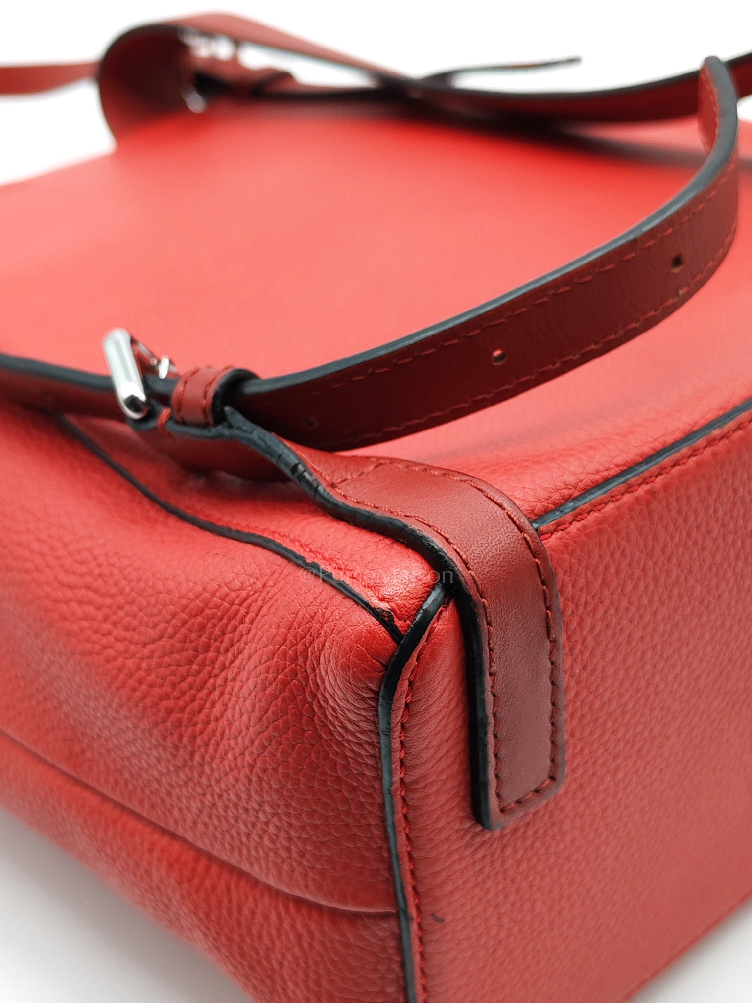 Goya in Red Grained Calfskin Leather Backpack | Purse Maison Luxury Bags Shop