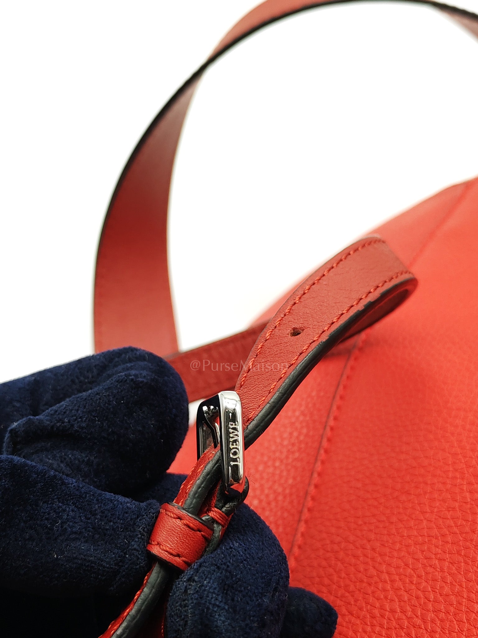 Goya in Red Grained Calfskin Leather Backpack | Purse Maison Luxury Bags Shop