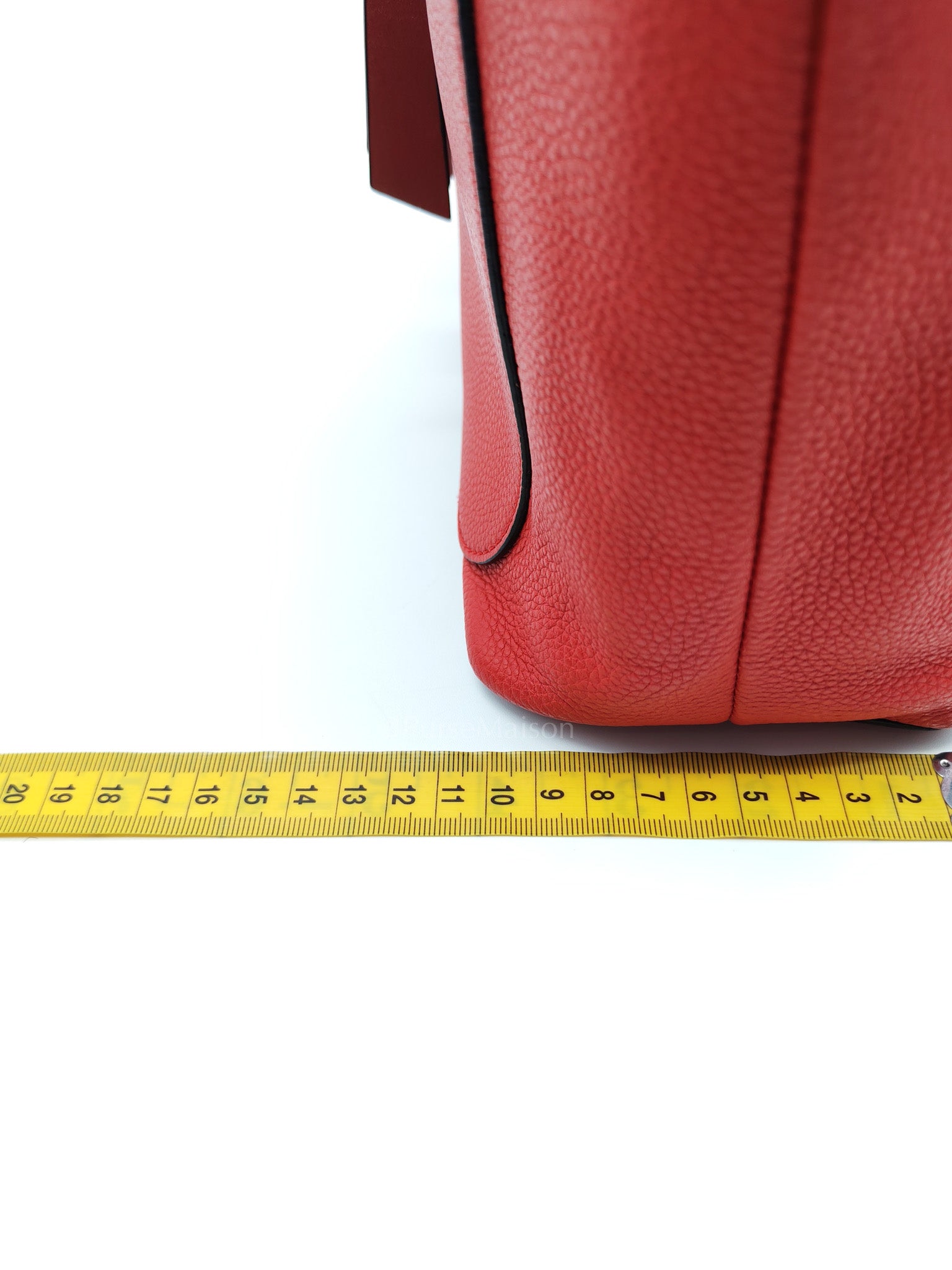 Goya in Red Grained Calfskin Leather Backpack | Purse Maison Luxury Bags Shop