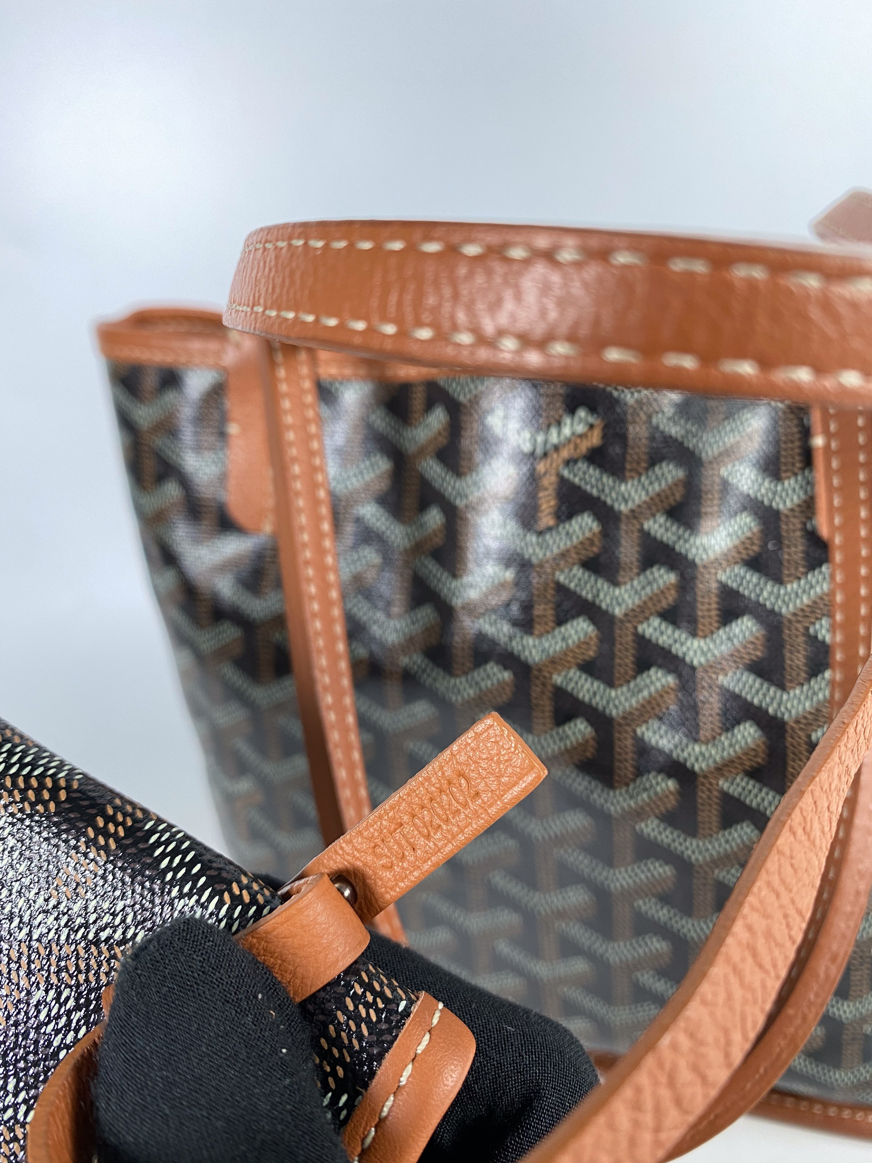 Goyard Anjou Mini Noir et Naturel (Black/Tan)