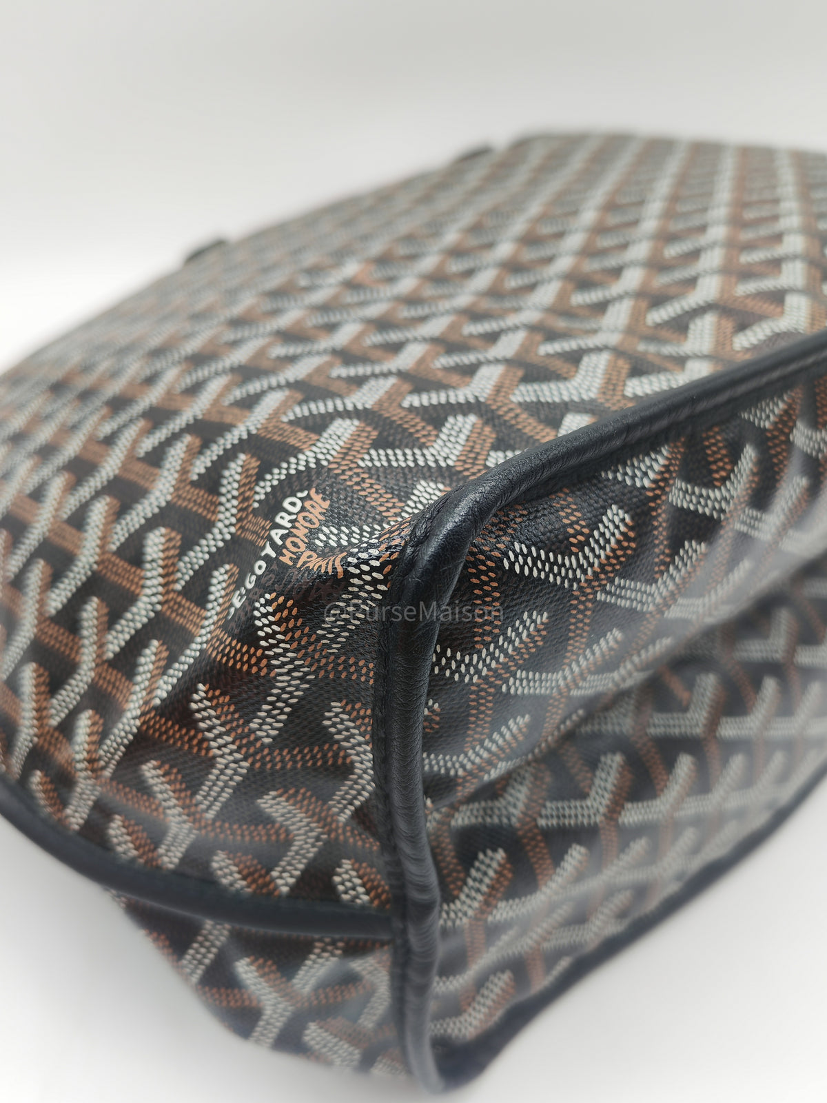 Goyard Anjou Tote Bag PM in Noir/Black Goyardine Canvas | Purse Maison Luxury Bags Shop
