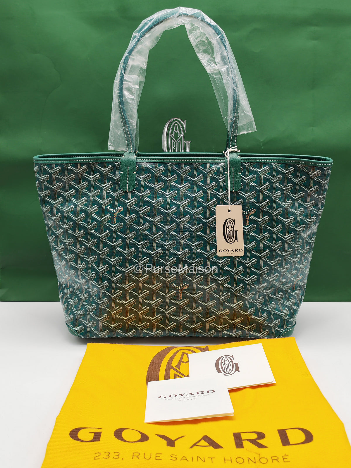 Goyard Artois PM in Green Goyadine Canvas | Purse Maison Luxury Bags Shop
