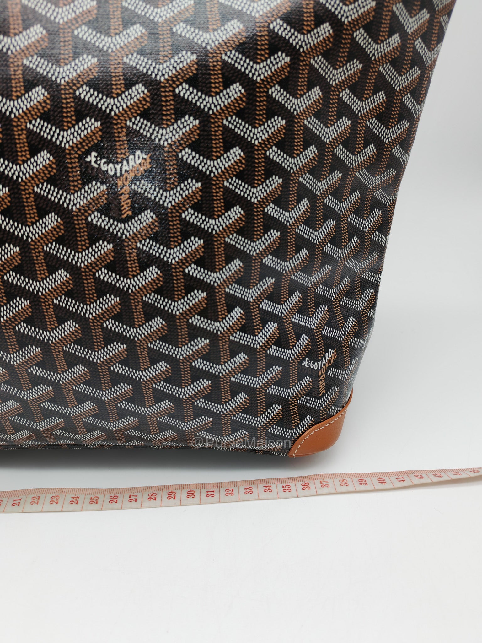 Goyard Artois Tote Bag MM in Black & Tan Goyardine Canvas | Purse Maison Luxury Bags Shop
