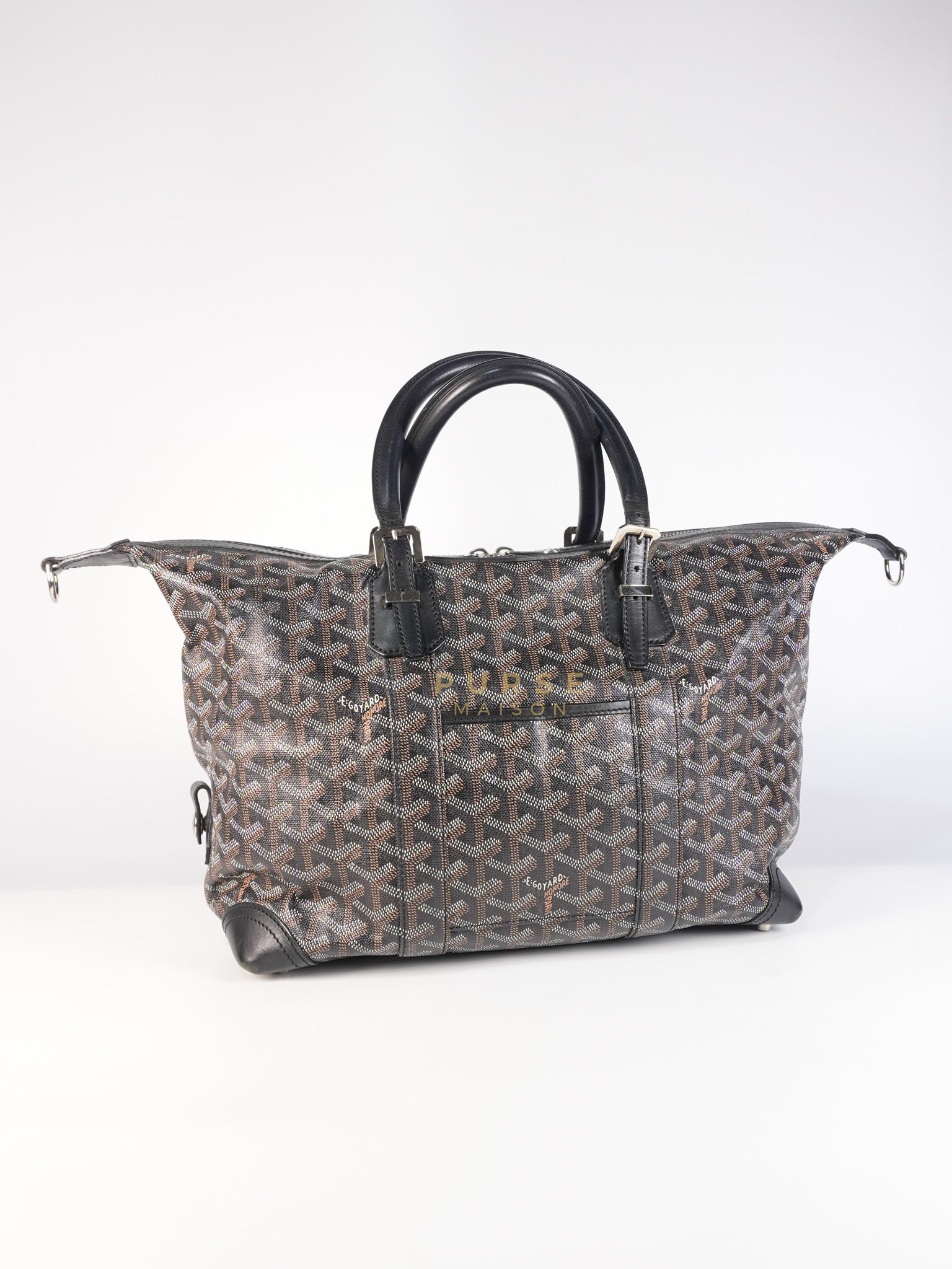 Boeing 30 Travel Bag Coated Canvas Black | Purse Maison Luxury Bags Shop