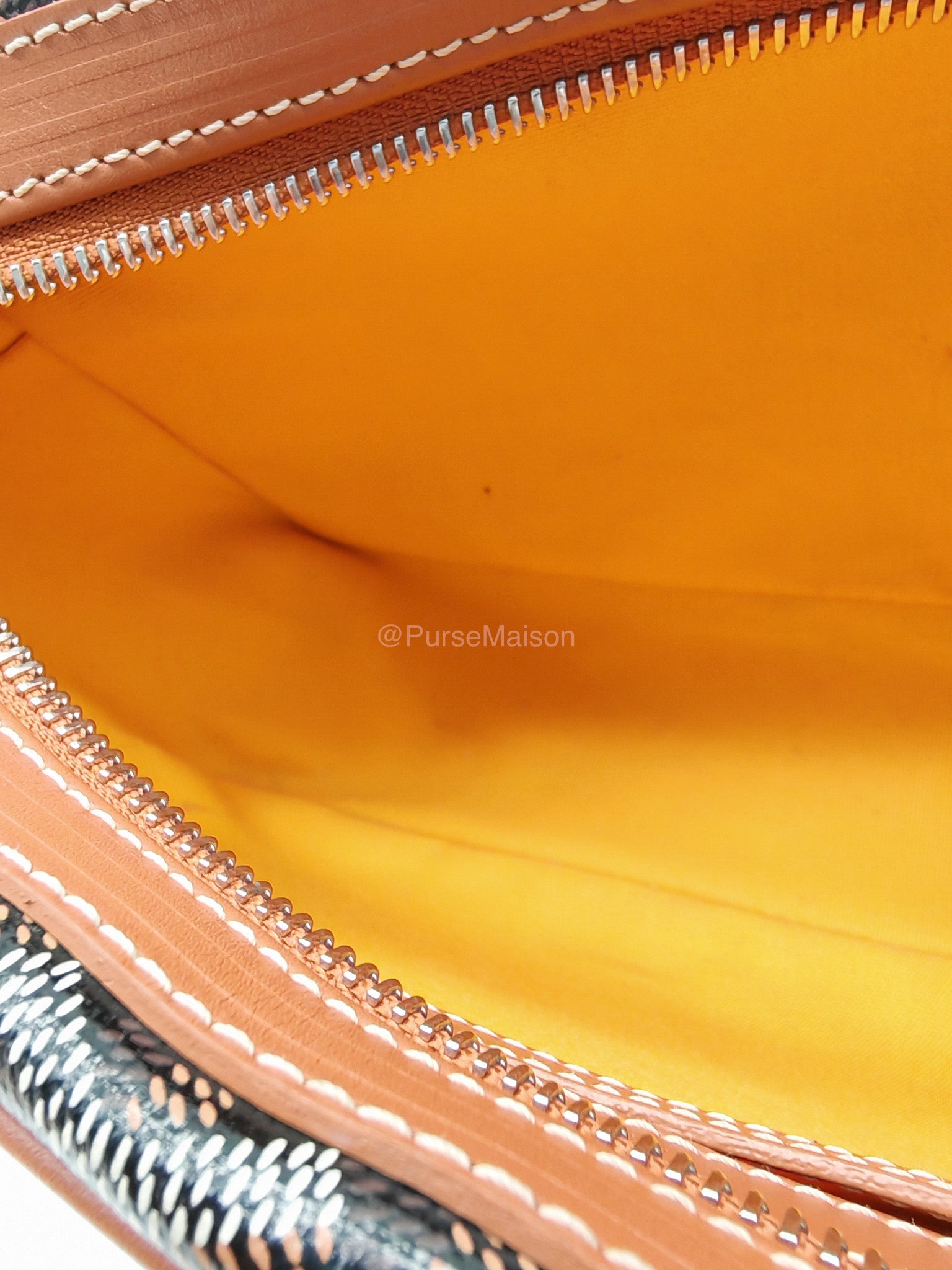 Goyard Cap Vert PM in Black/Tan Goyardine Canvas | Purse Maison Luxury Bags Shop