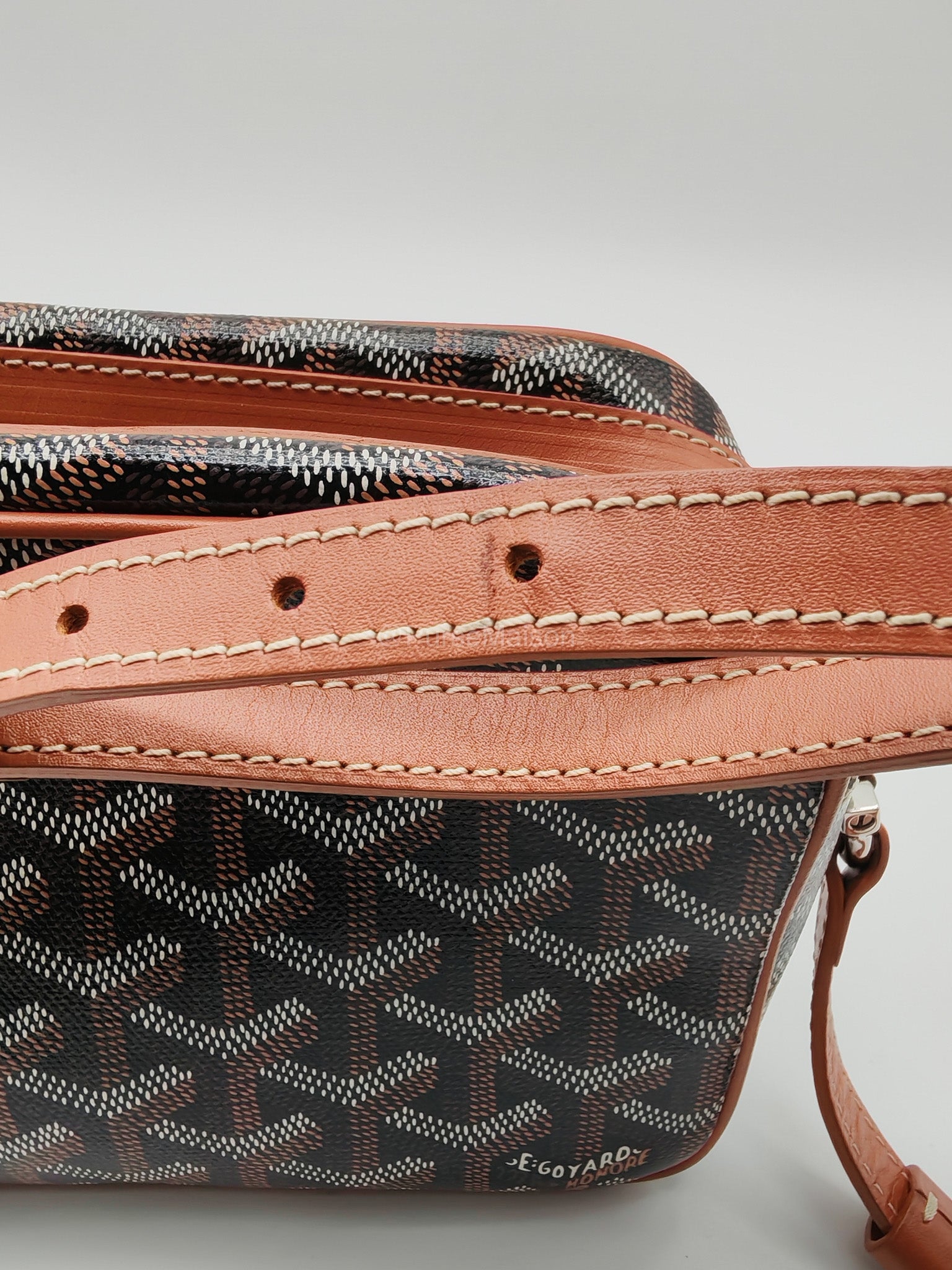 Goyard Cap Vert PM in Black/Tan Goyardine Canvas | Purse Maison Luxury Bags Shop