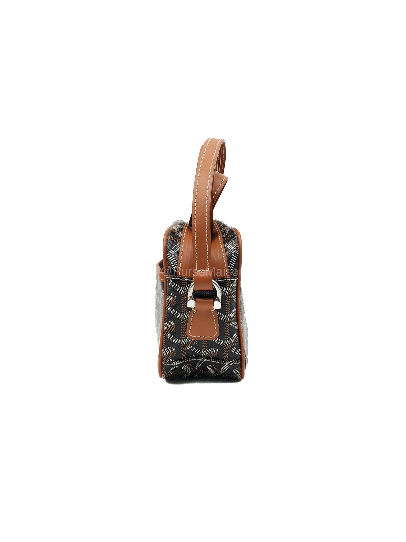 Goyard Cap Vert PM in Black/Tan Goyardine Canvas | Purse Maison Luxury Bags Shop