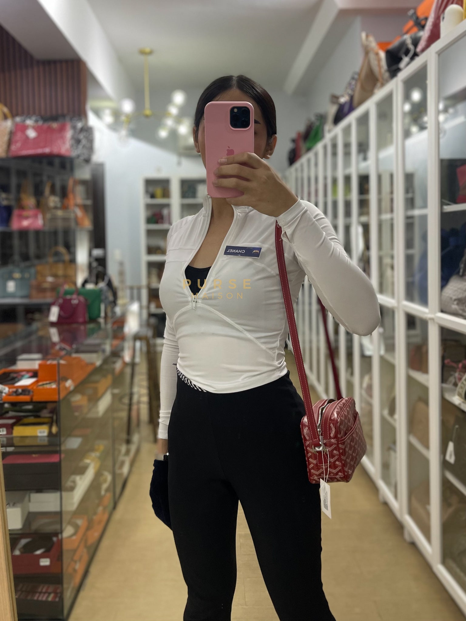 Cap Vert Red in Goyardine Canvas | Purse Maison Luxury Bags Shop
