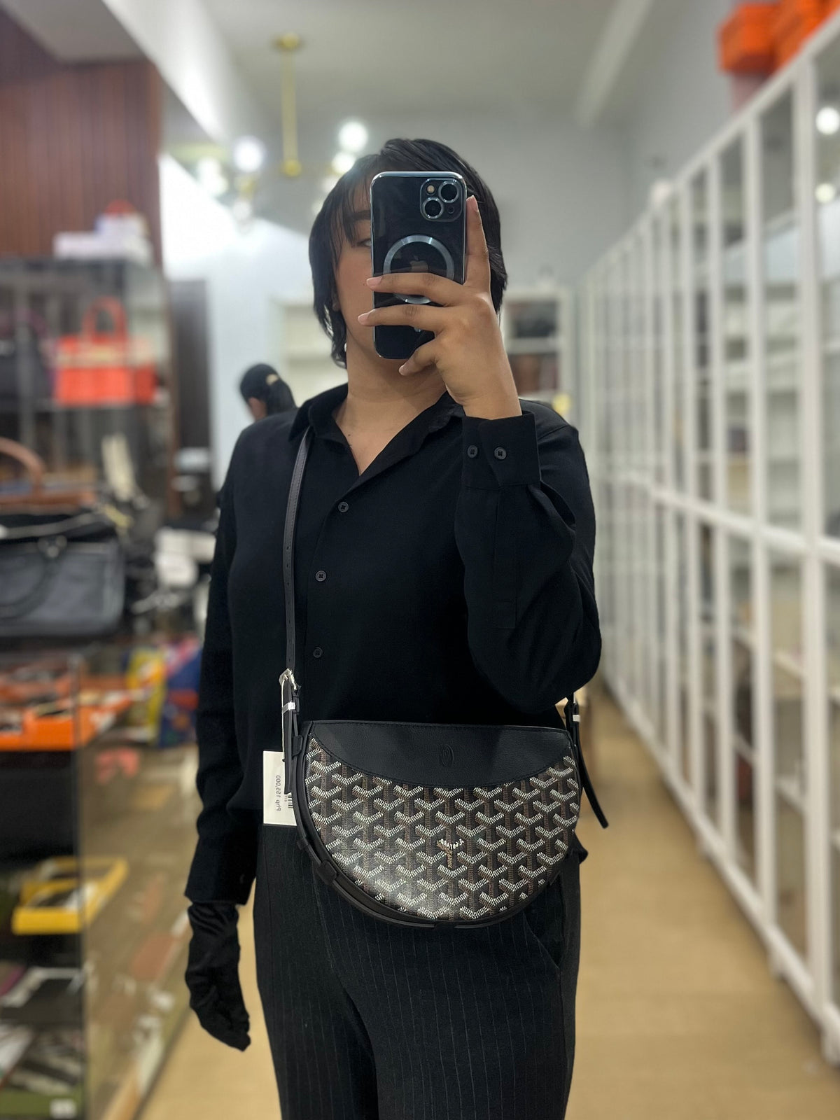 Hirondelle Crossbody Bag Small in Black | Purse Maison Luxury Bags Shop