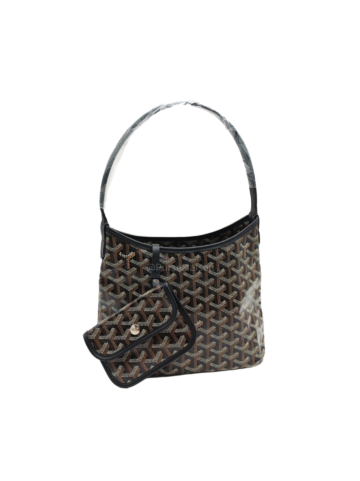 Goyard Mini Boheme Hobo Bag in Black Goyadine Canvas | Purse Maison Luxury Bags Shop