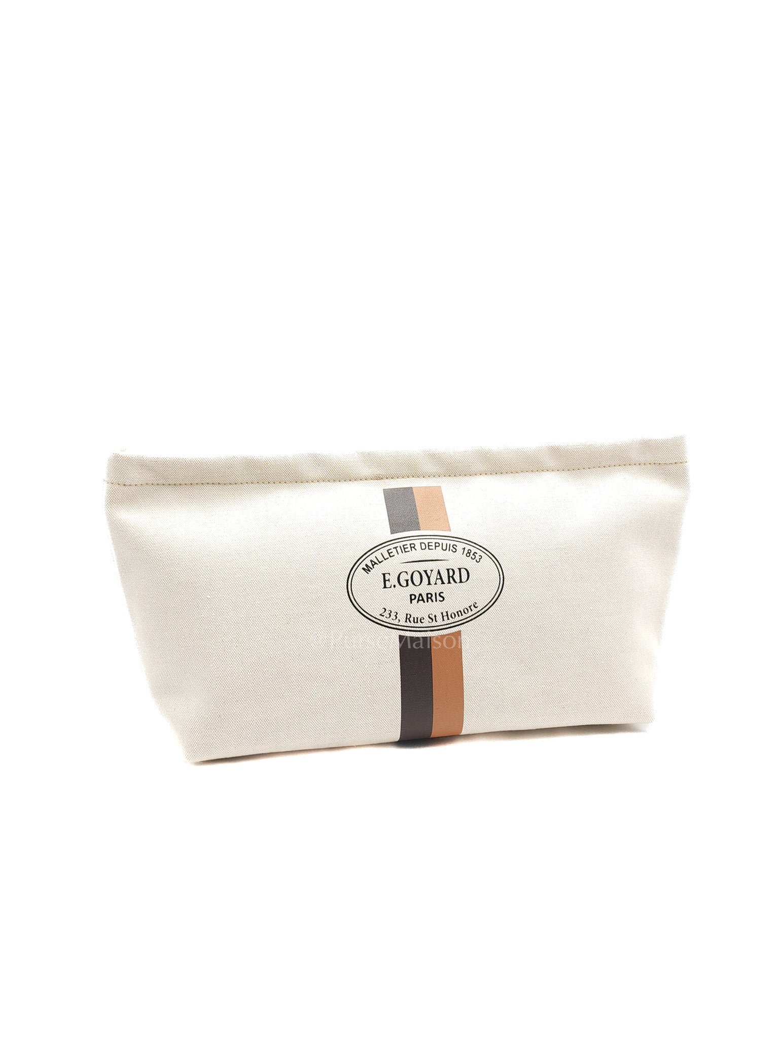 Goyard Necessaire Organizer Pouch in Nuetral Canvas | Purse Maison Luxury Bags Shop