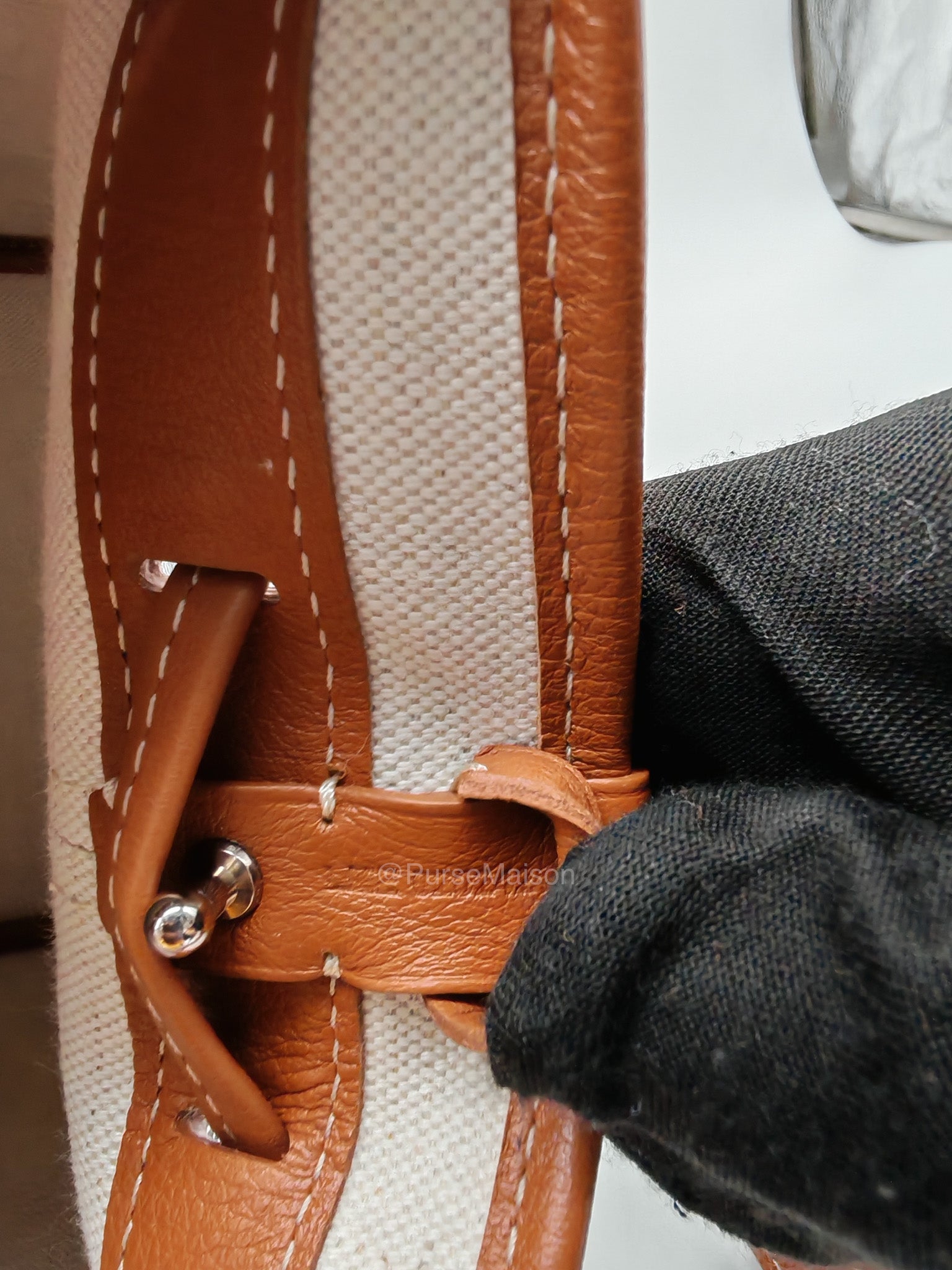 Goyard Petit Flot Bucket Bag in Black/Tan Goyardine Canvas | Purse Maison Luxury Bags Shop