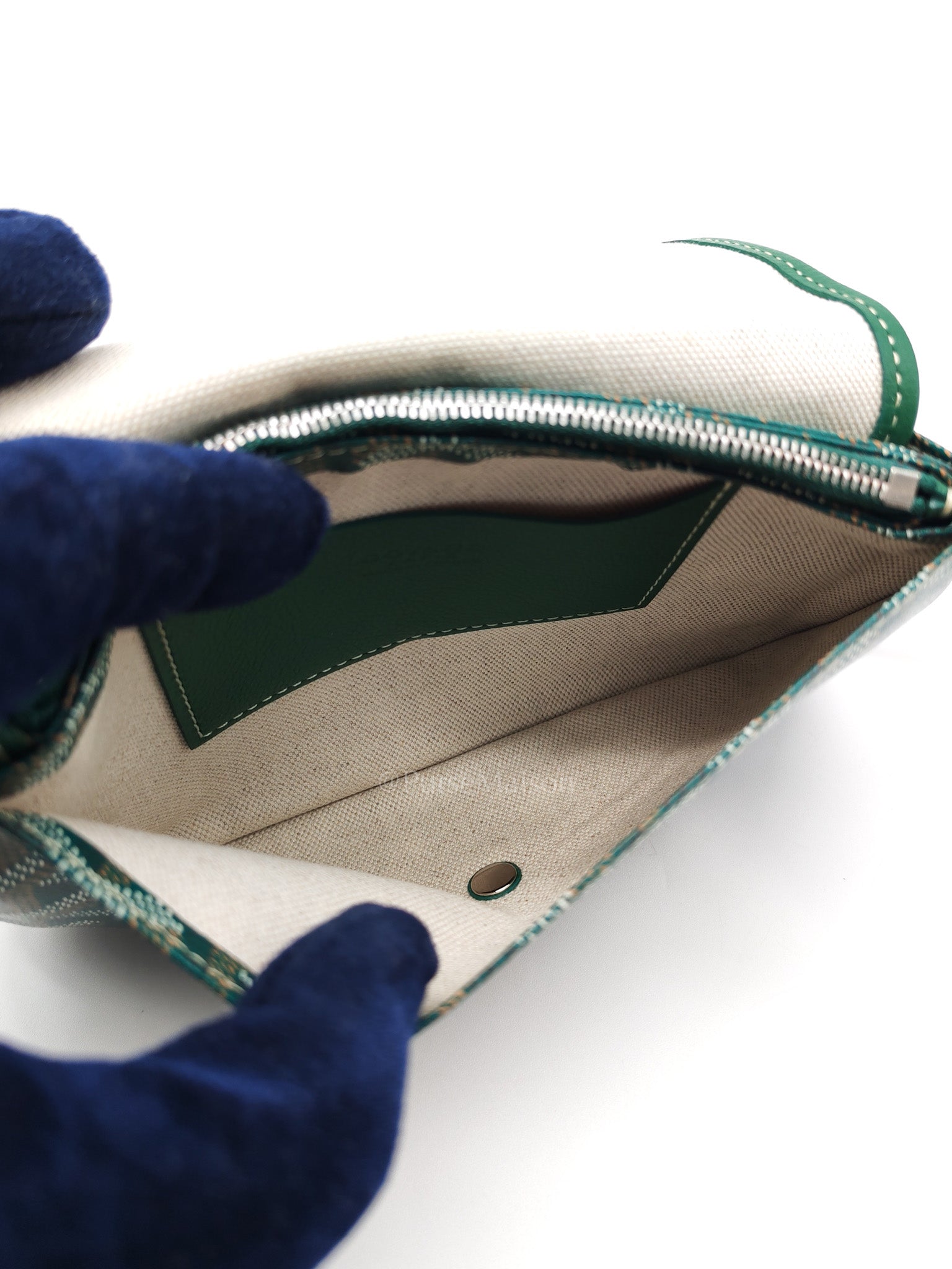 Goyard Plumet Crossbody Bag in Green Goyardine Canvas | Purse Maison Luxury Bags Shop