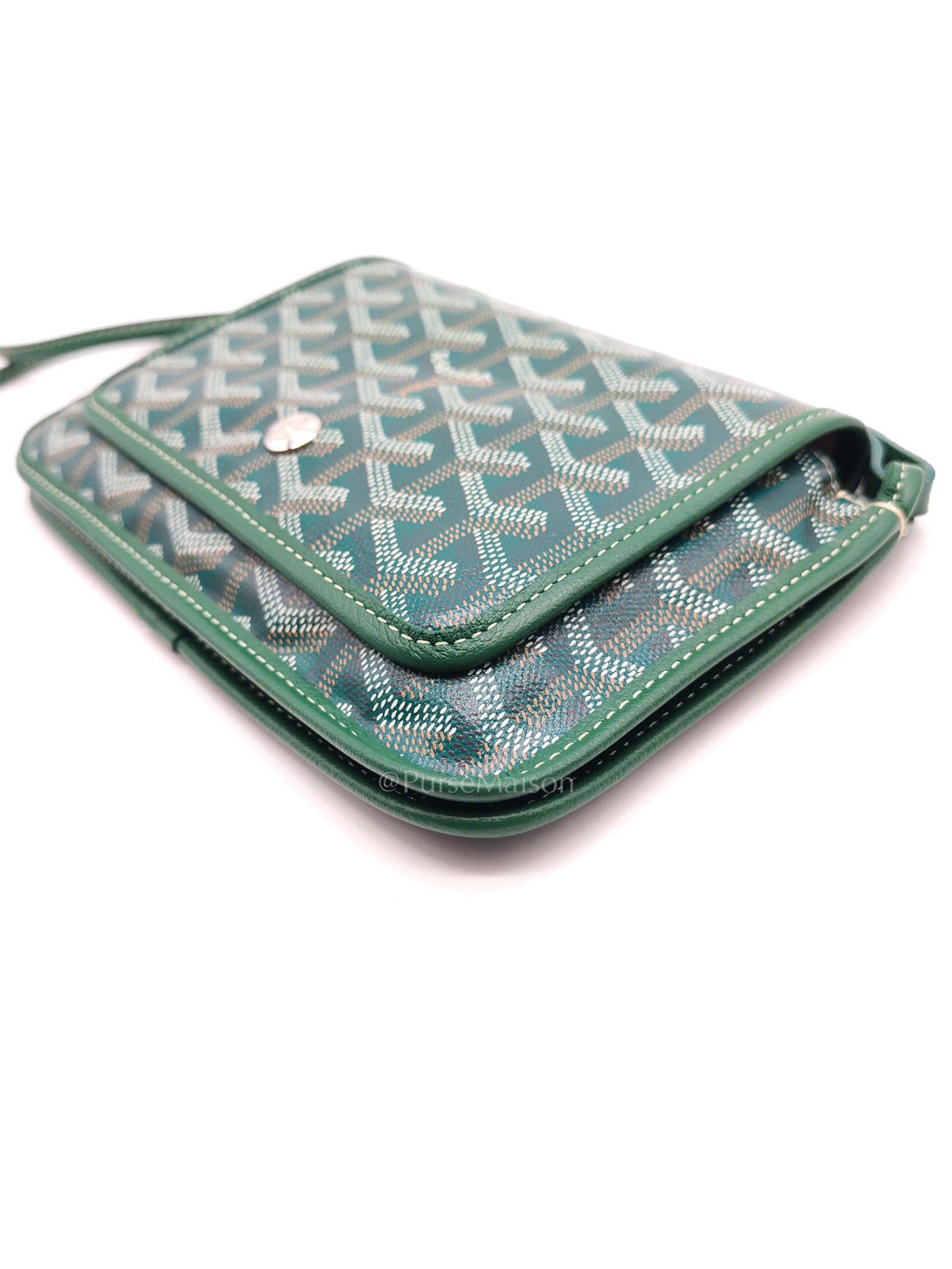 Goyard Plumet Crossbody Bag in Green Goyardine Canvas | Purse Maison Luxury Bags Shop