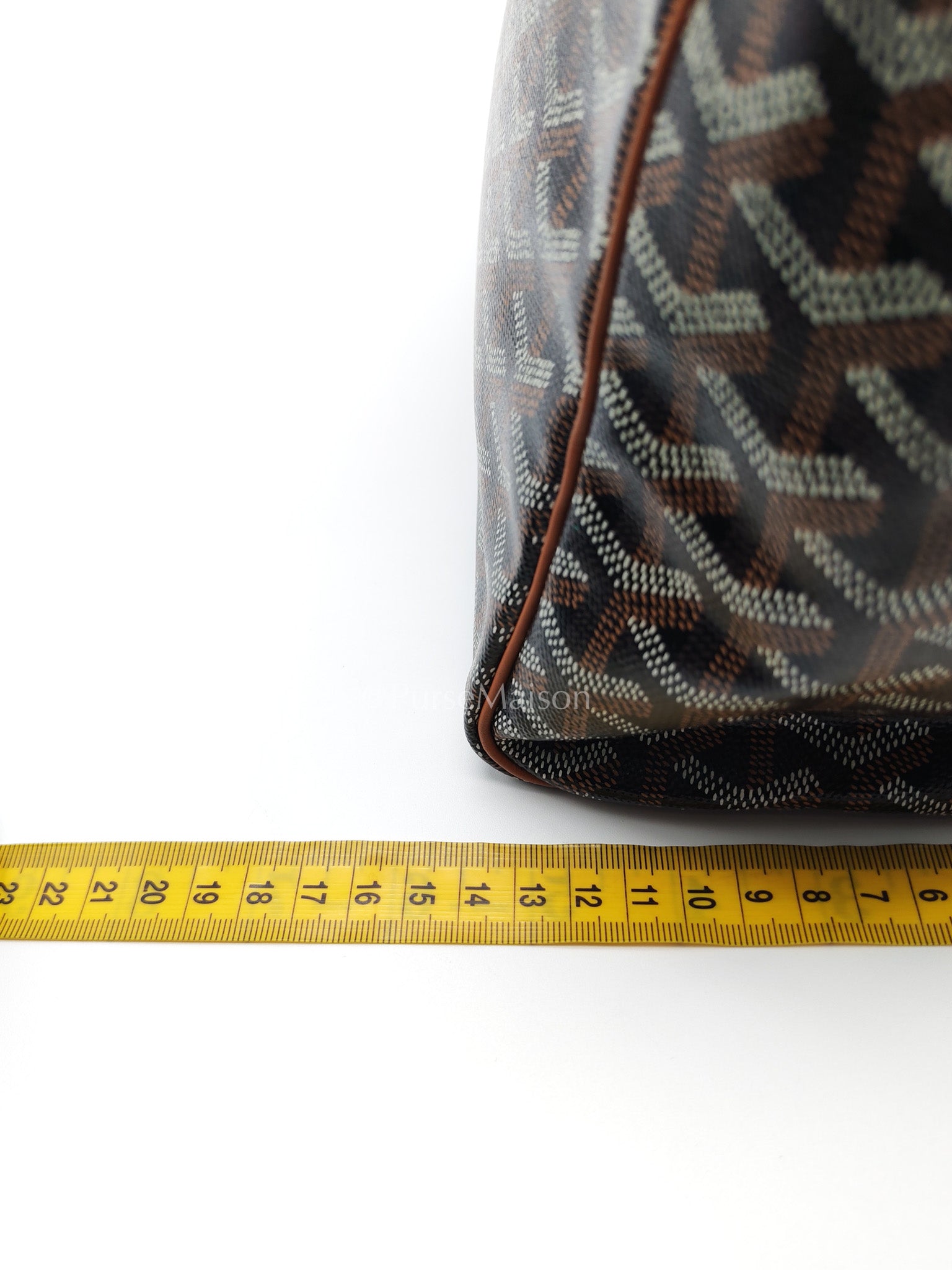Goyard Rouette Bag in Black/Tan Goyardine Canvas and Chevroches Calfskin Leather | Purse Maison Luxury Bags Shop