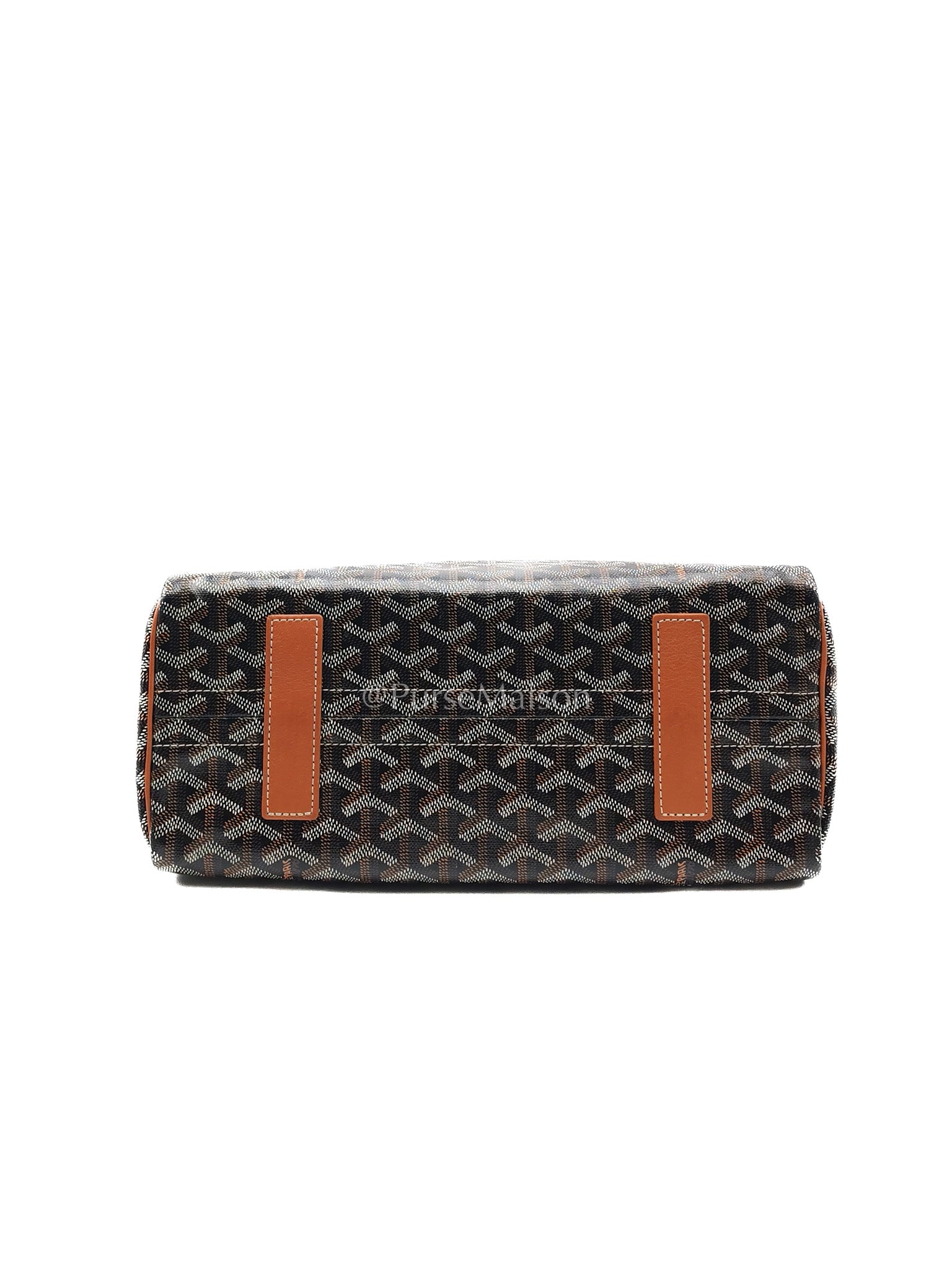 Goyard Rouette Bag in Black/Tan Goyardine Canvas and Chevroches Calfskin Leather | Purse Maison Luxury Bags Shop