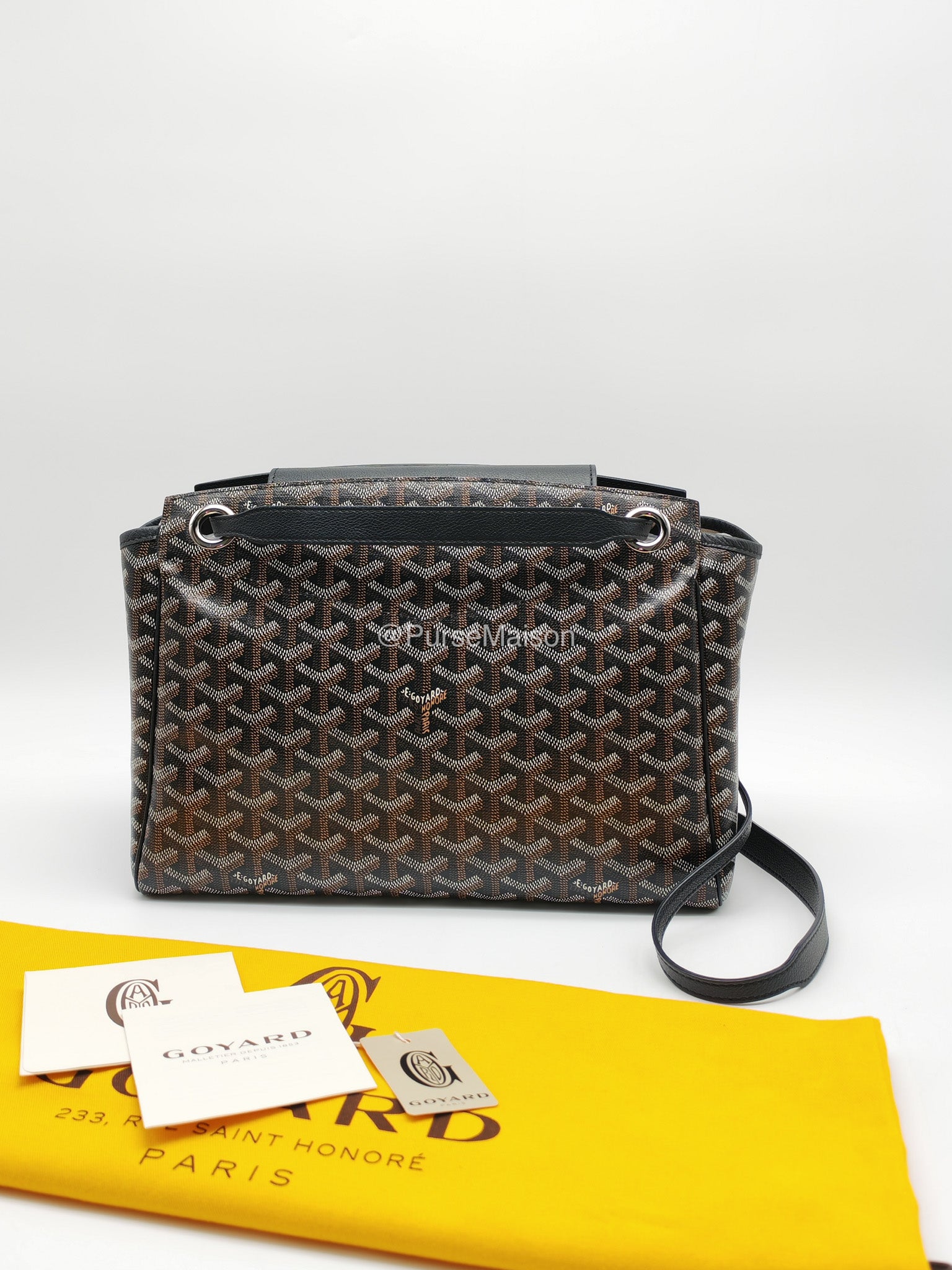 Goyard Rouette Souple PM in BLack Goyardine Canvas | Purse Maison Luxury Bags Shop