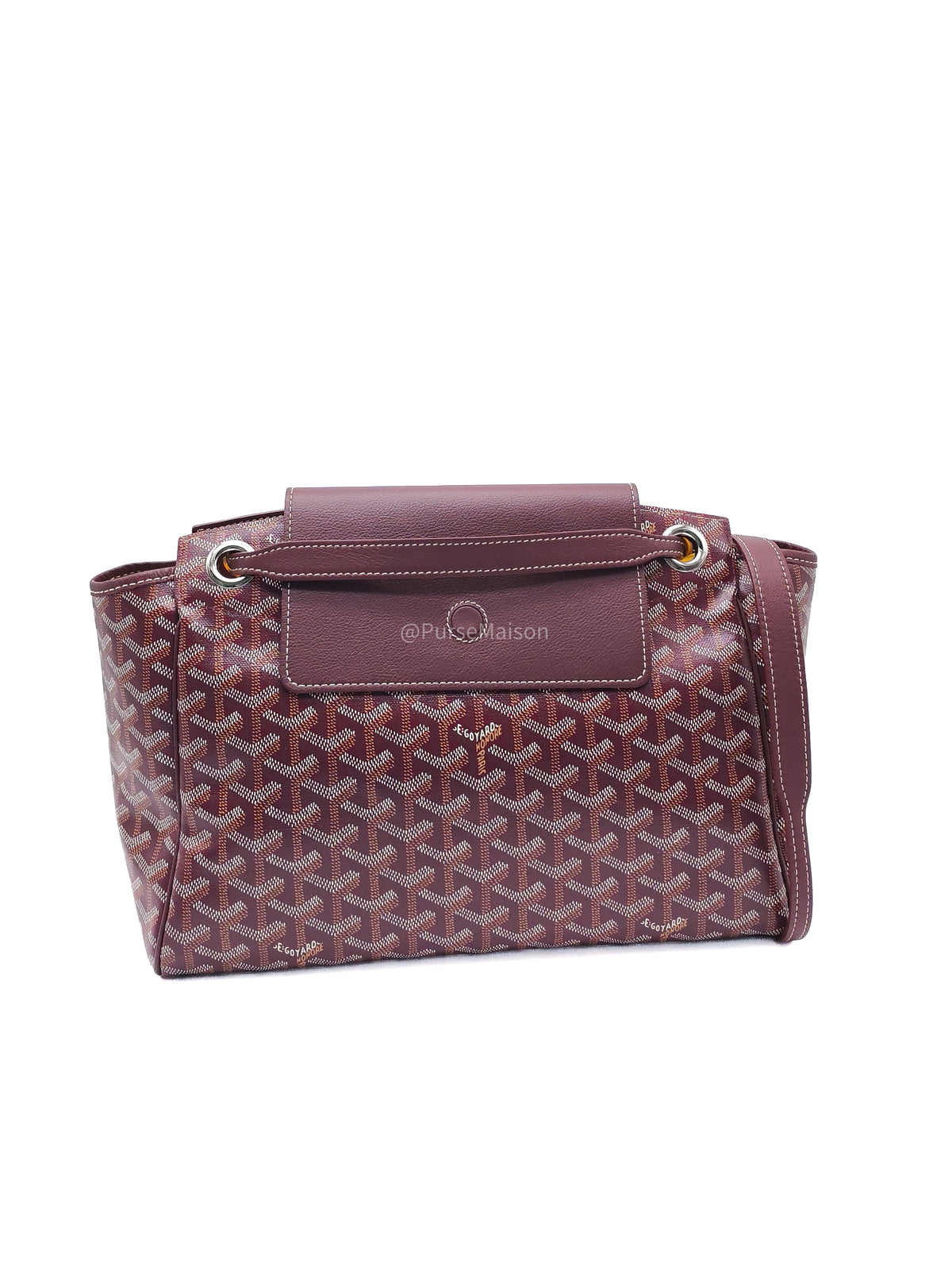 Goyard Rouette Souple Shoulder Bag PM in Burgundy Goyardine Canvas | Purse Maison Luxury Bags Shop
