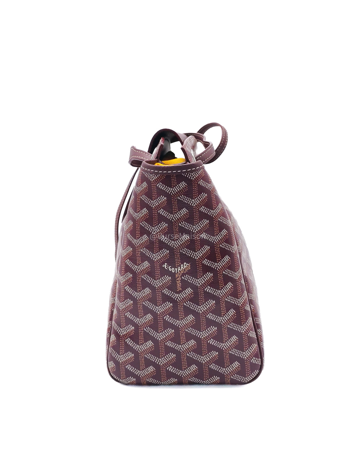 Goyard Rouette Souple Shoulder Bag PM in Burgundy Goyardine Canvas | Purse Maison Luxury Bags Shop