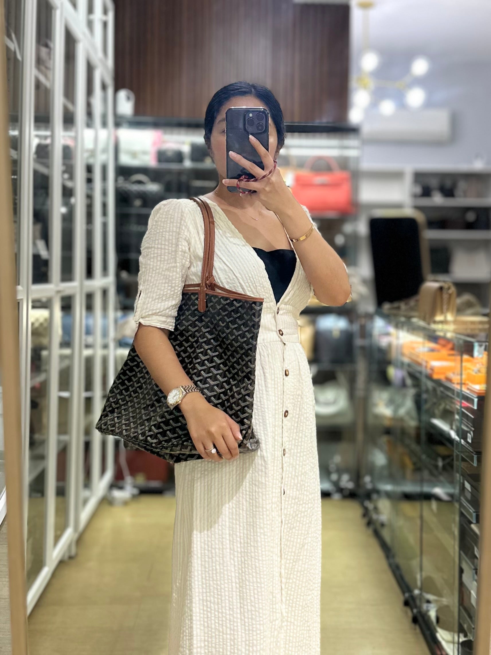 Goyard Saint Louis GM Tan in Goyardine Canvas Tote Bag | Purse Maison Luxury Bags Shop