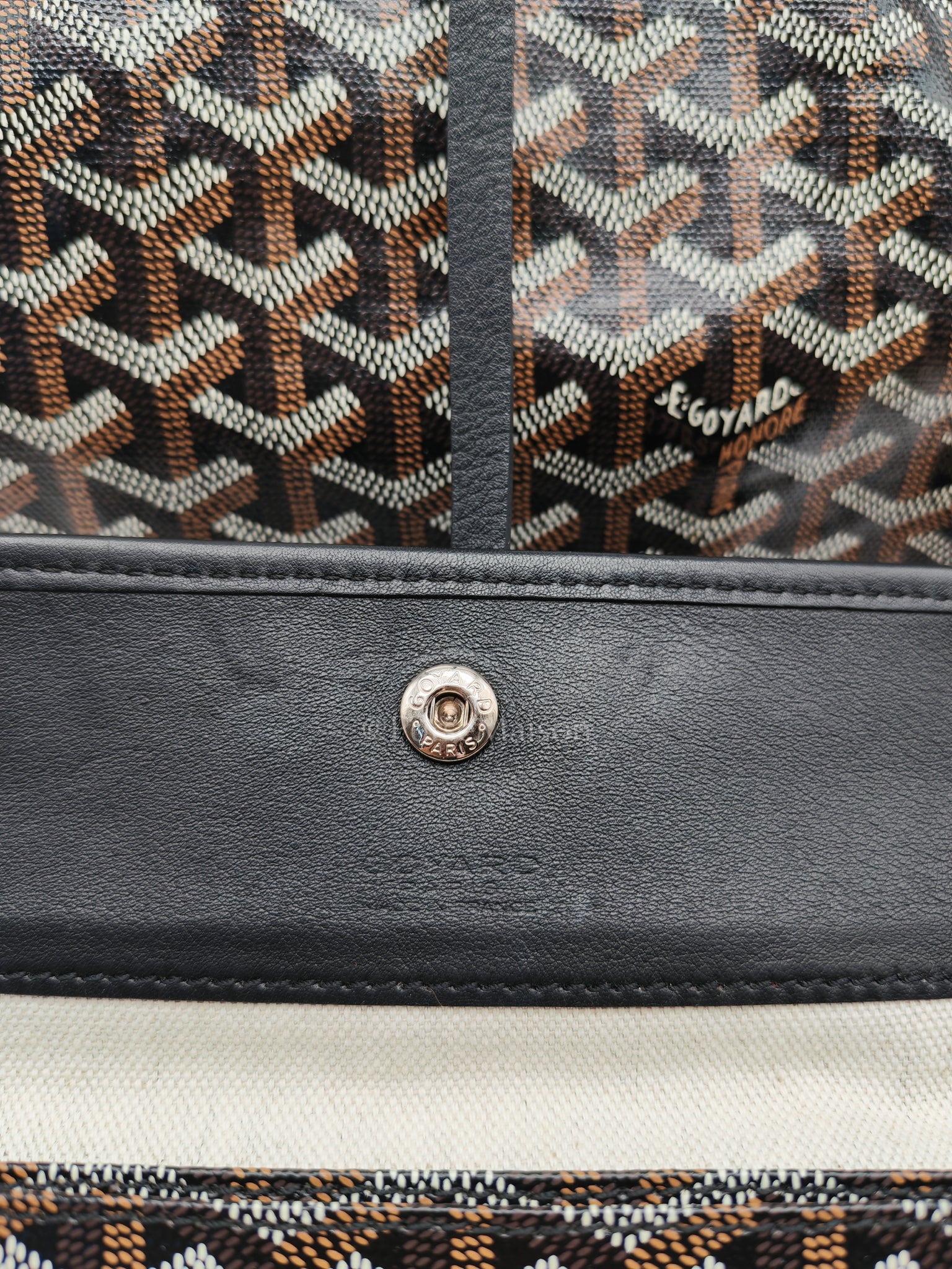 Goyard St. Louis Pm in Black Goyardine Canvas | Purse Maison Luxury Bags Shop