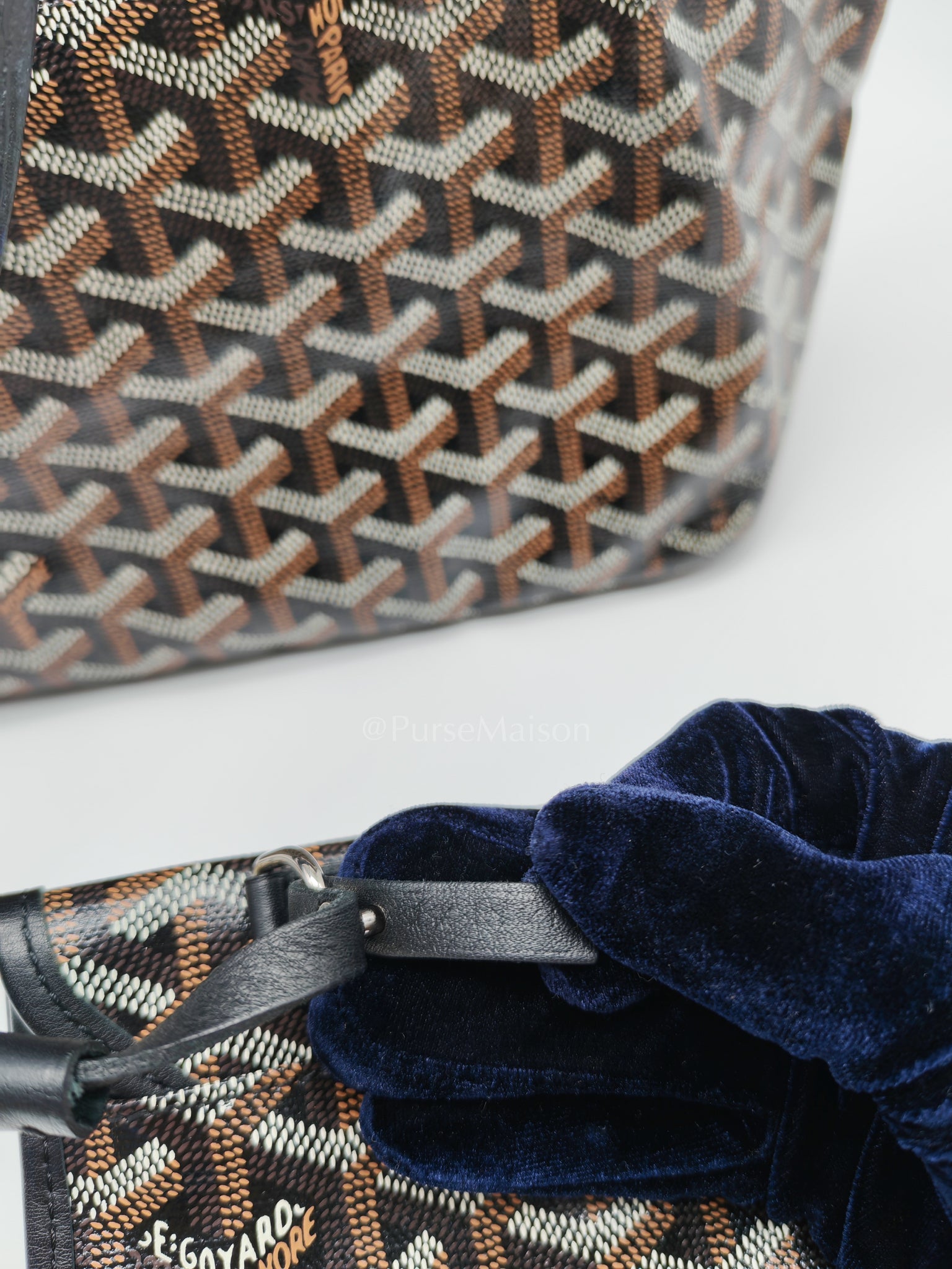 Goyard St. Louis Pm in Black Goyardine Canvas | Purse Maison Luxury Bags Shop