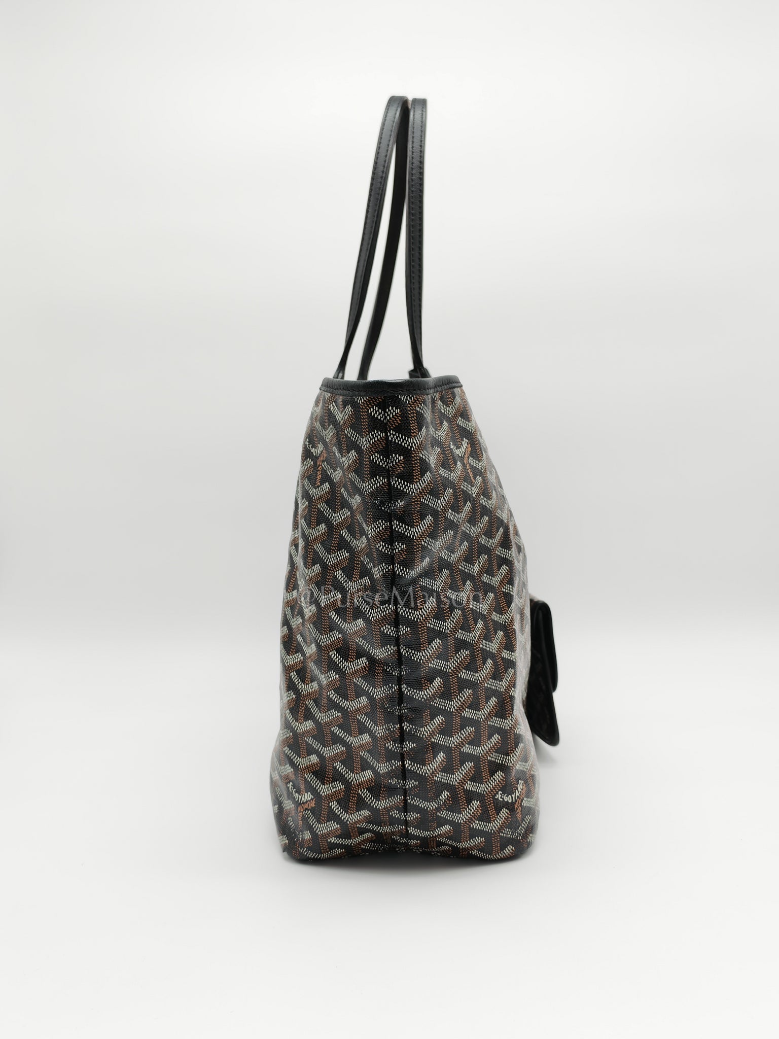 Goyard St. Louis Pm in Black Goyardine Canvas | Purse Maison Luxury Bags Shop