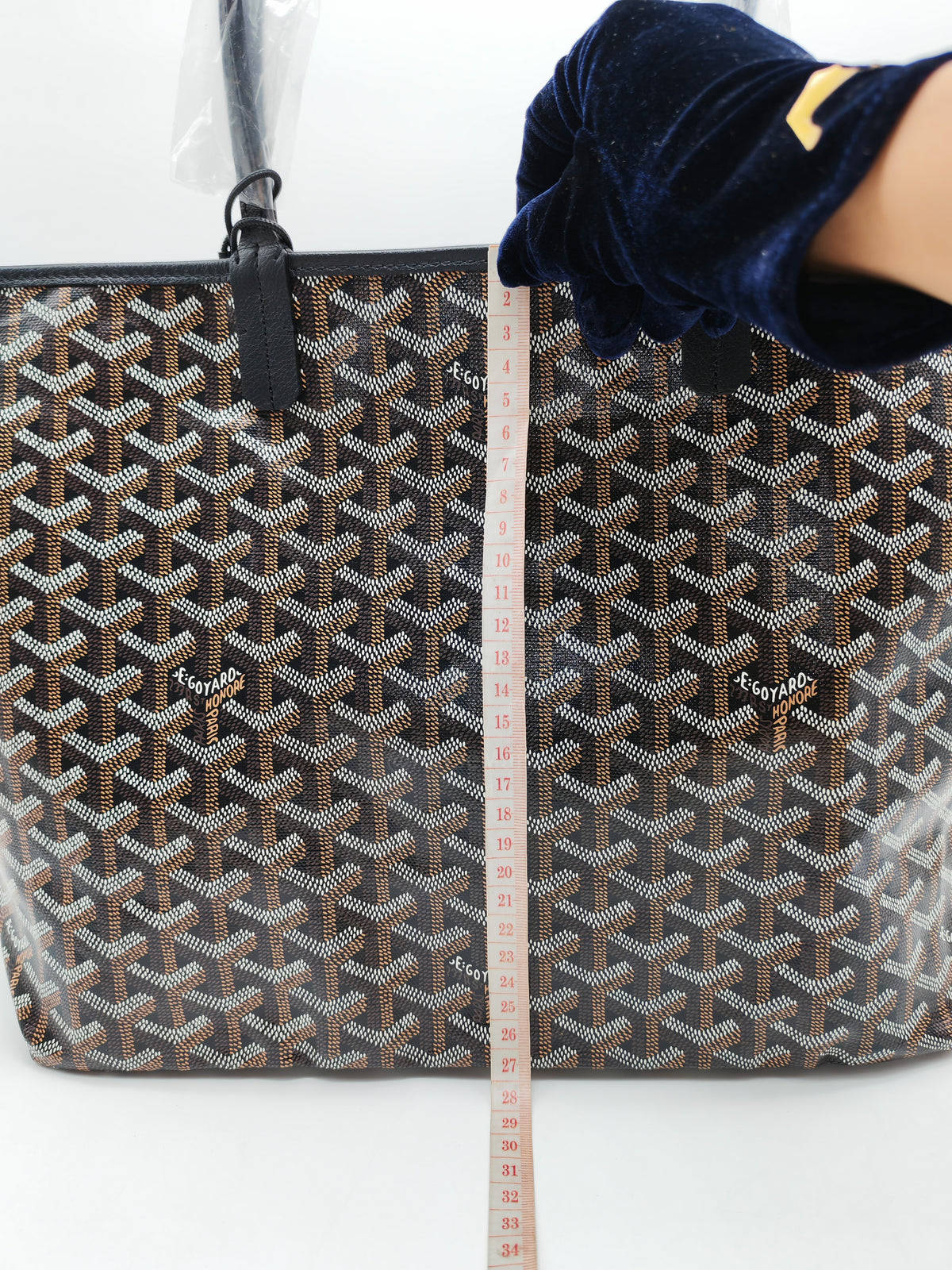 Goyard Saint Louis PM in Black Goyardine Canvas with Croc Universal Clip Charm | Purse Maison Luxury Bags Shop