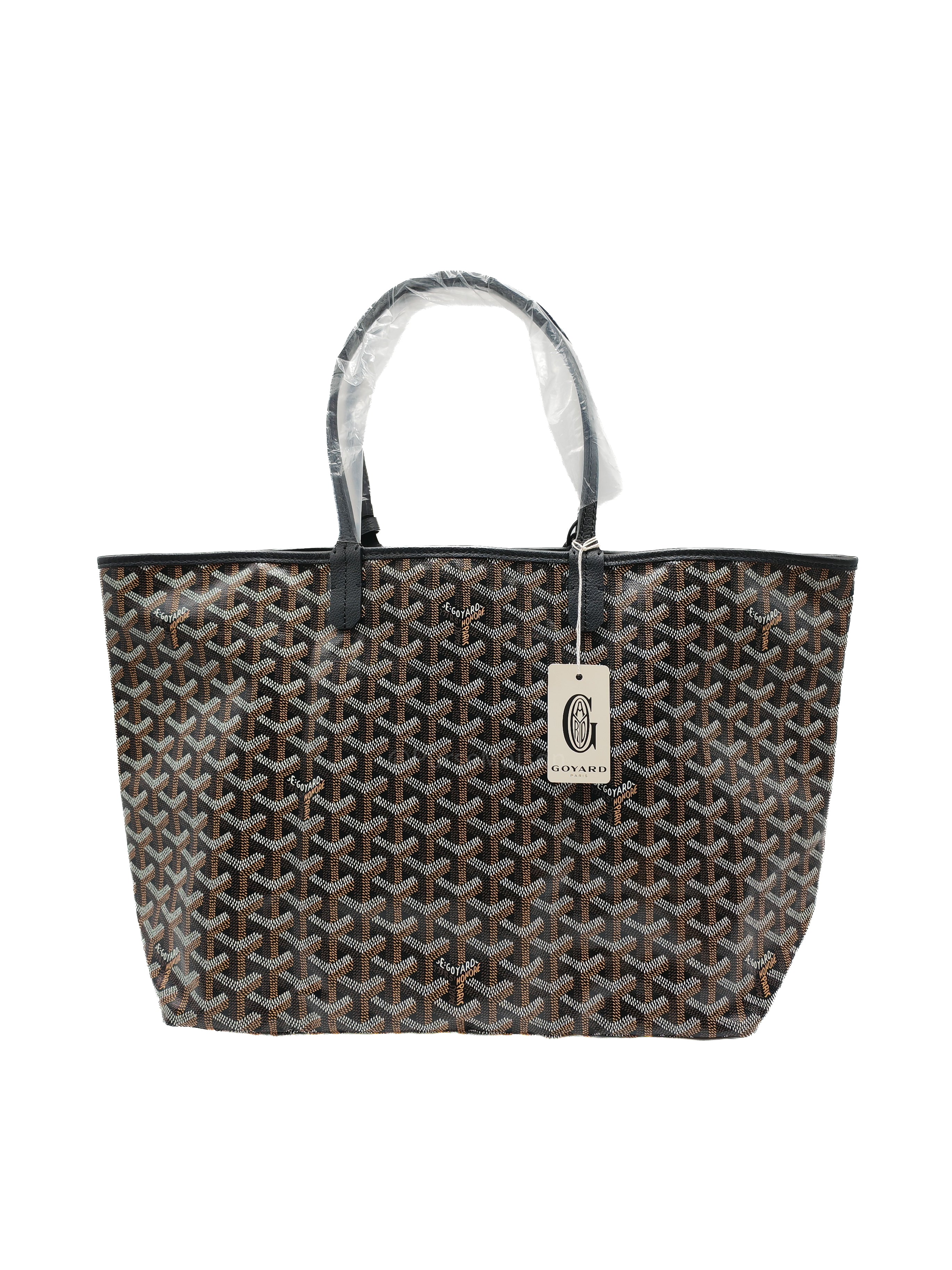 Goyard Saint Louis PM in Black Goyardine Canvas with Croc Universal Clip Charm | Purse Maison Luxury Bags Shop