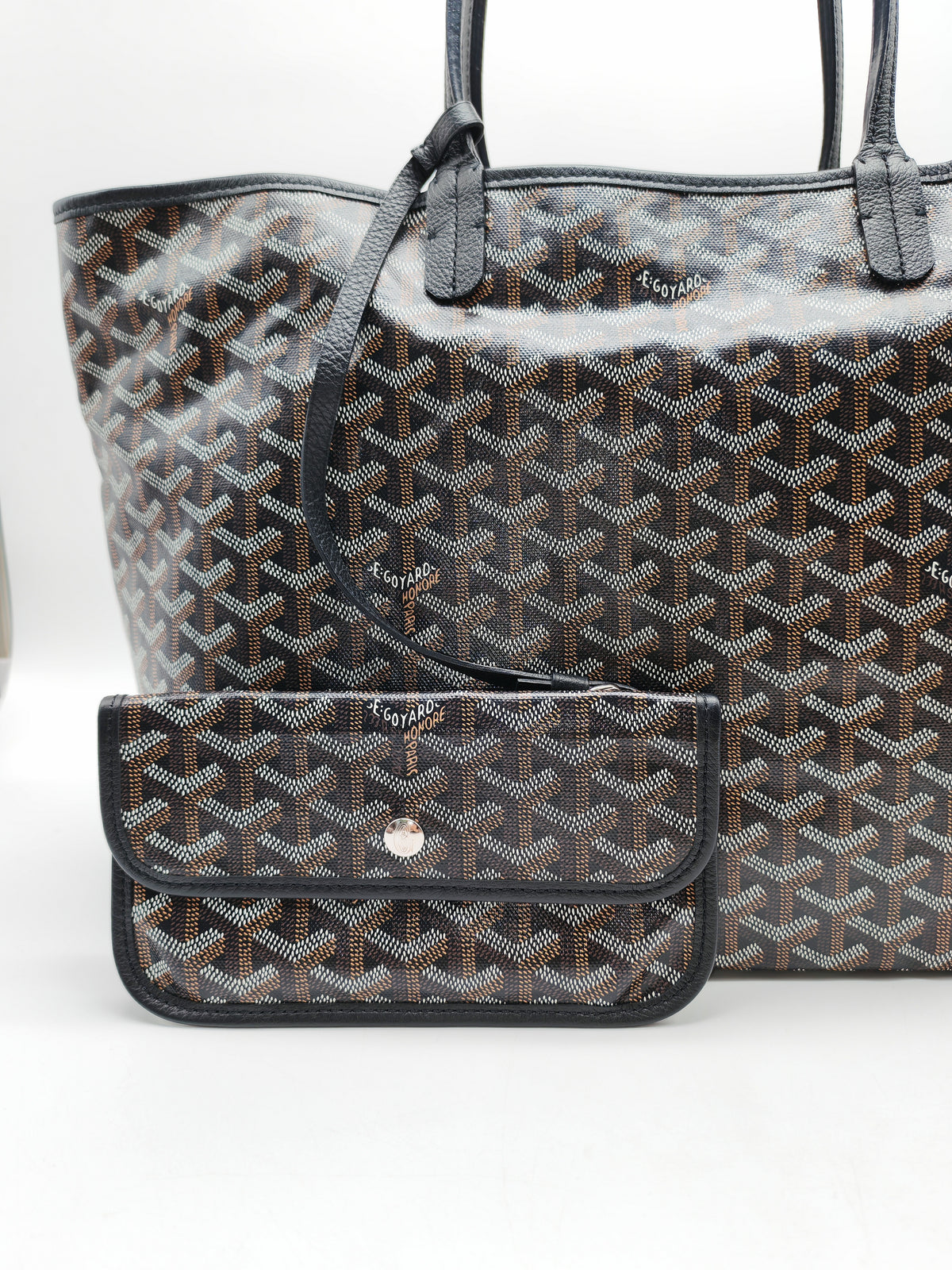 Goyard Saint Louis PM in Black/Noir Goyardine Canvas | Purse Maison Luxury Bags Shop