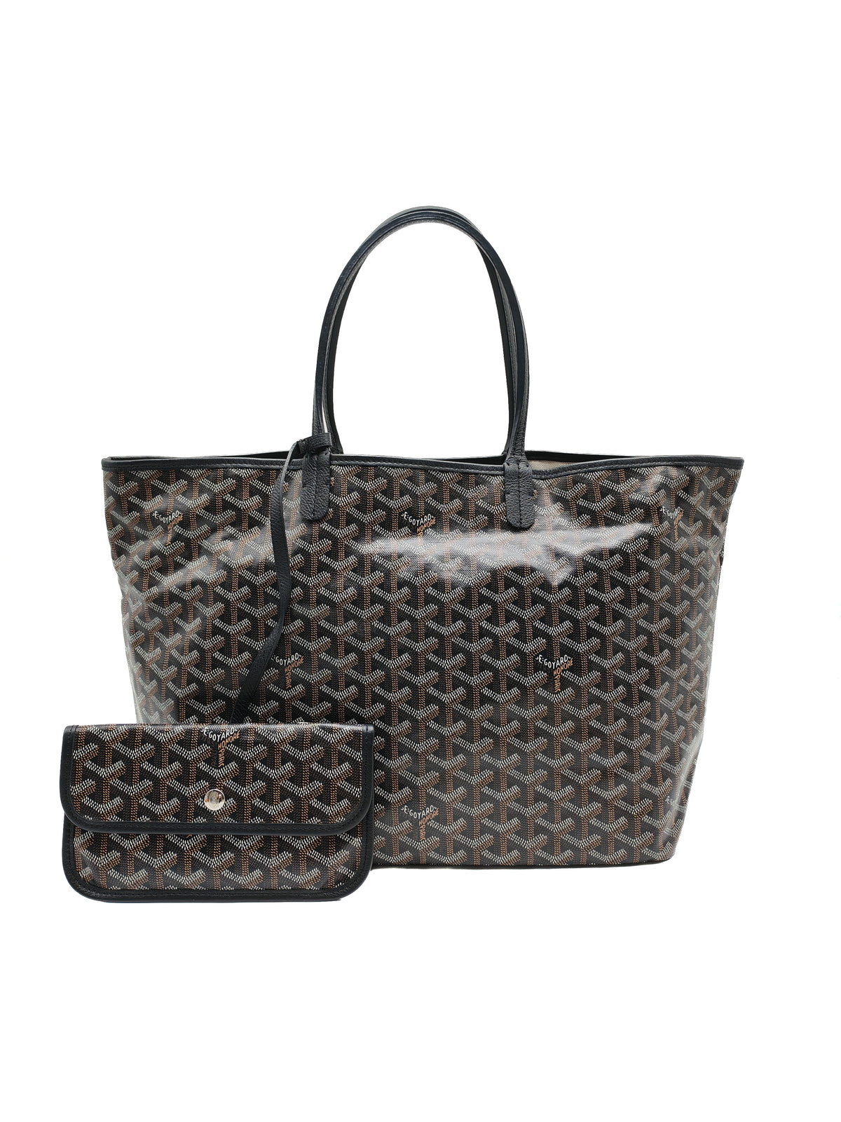 Goyard Saint Louis PM in Black/Noir Goyardine Canvas | Purse Maison Luxury Bags Shop
